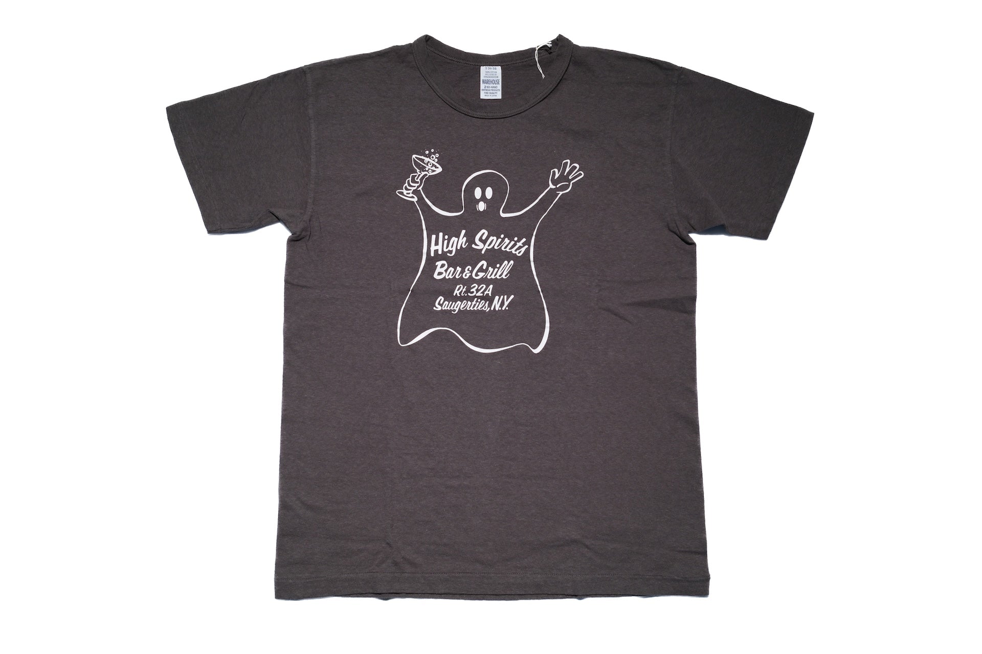 Warehouse 5oz "High Spirits" Tubular Tee (Charcoal)