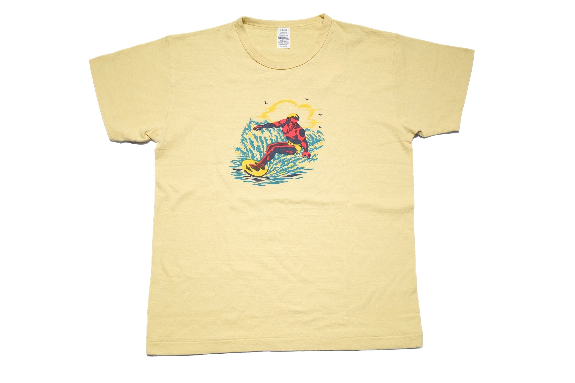 Warehouse 5oz "Surfer" Tubular Tee (Cream Yellow)