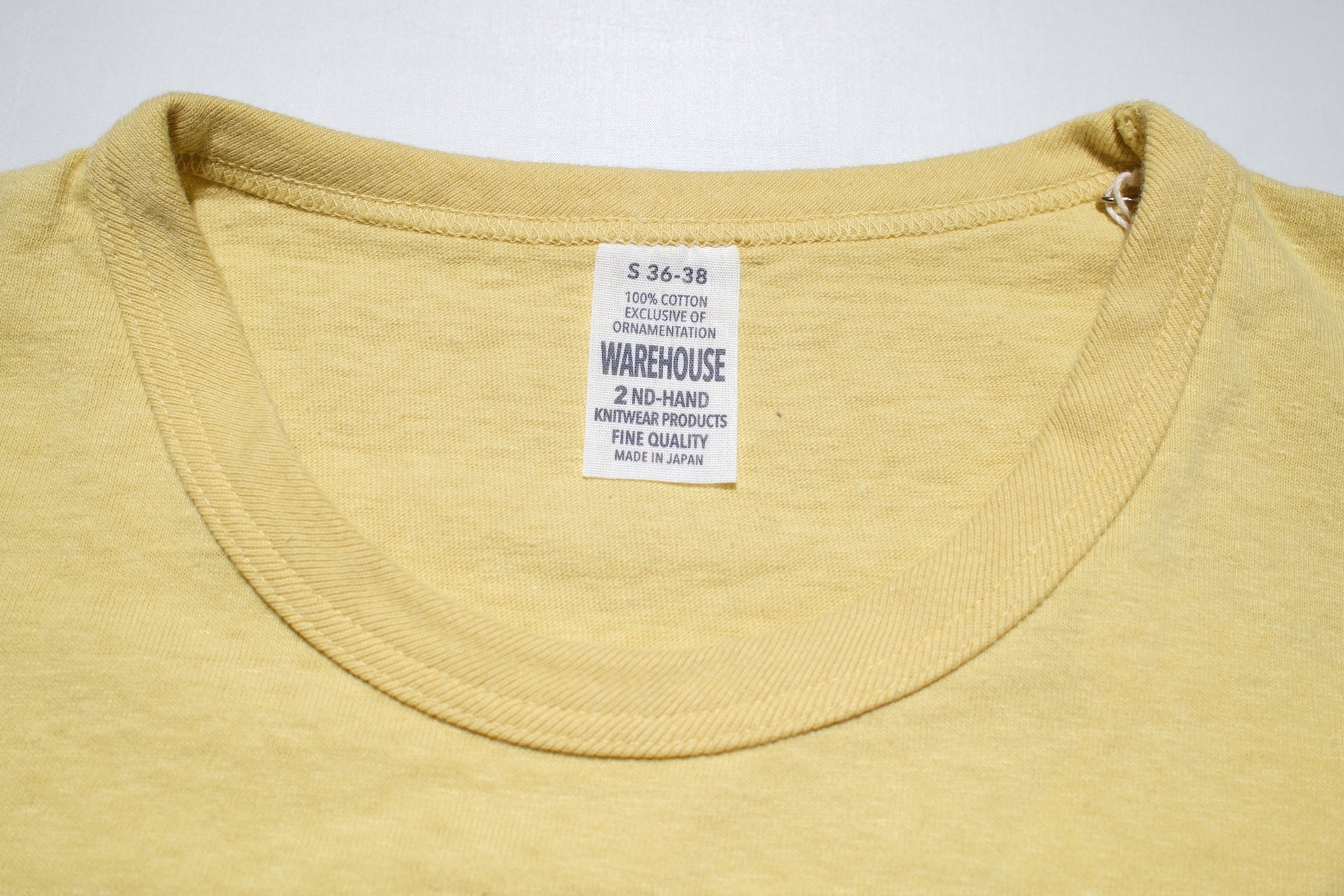 Warehouse 5oz "Surfer" Tubular Tee (Cream Yellow)
