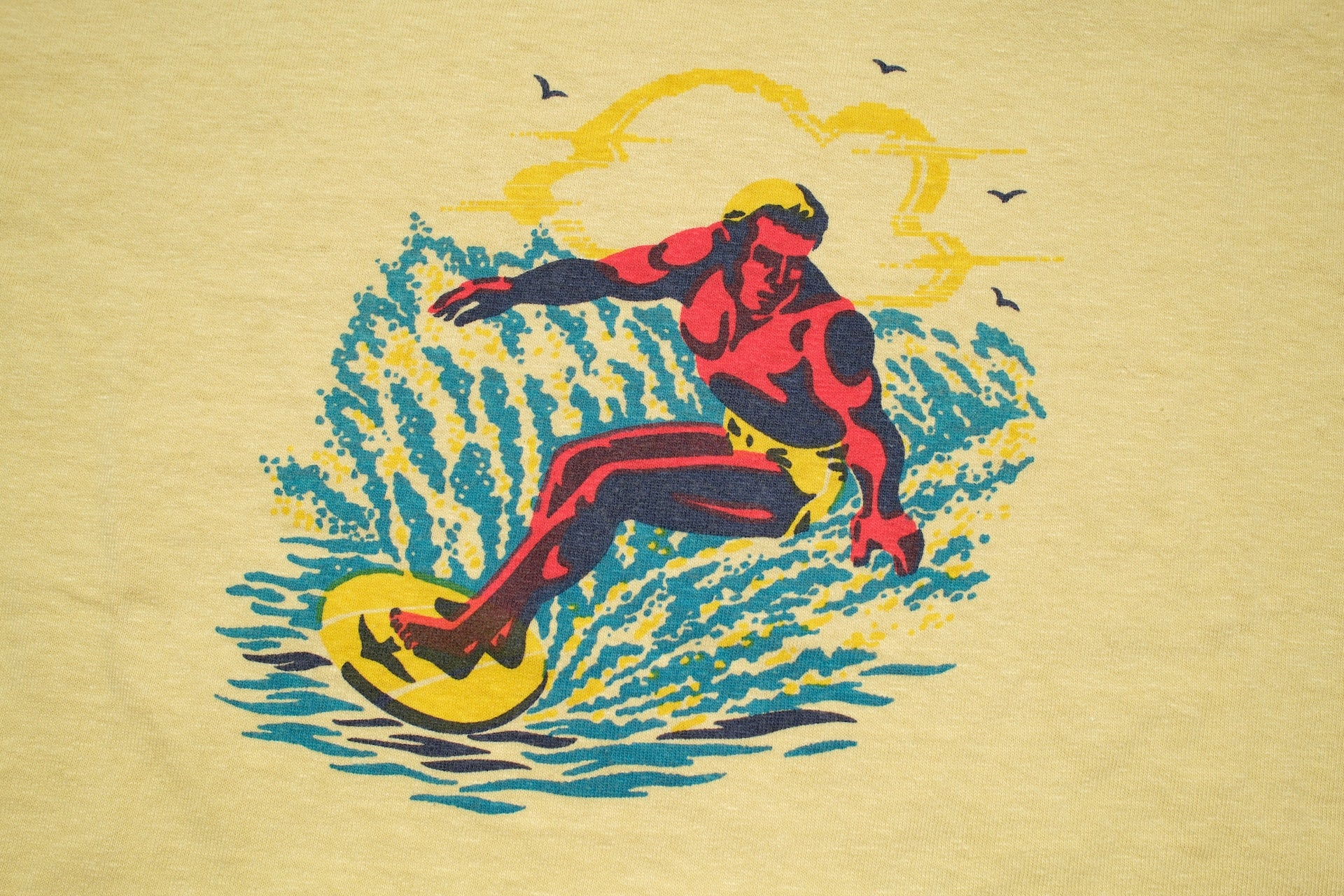 Warehouse 5oz "Surfer" Tubular Tee (Cream Yellow)