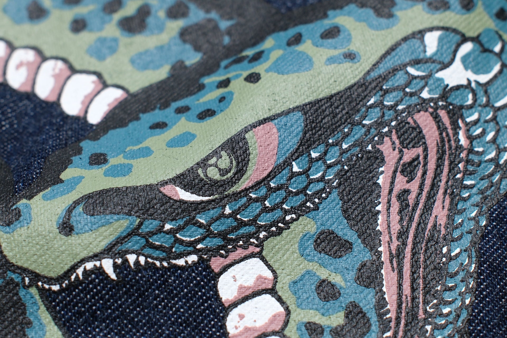 Samurai 8oz Indigo Dyed Denim "Musha-e" 8oz Open Collar S/S Shirt