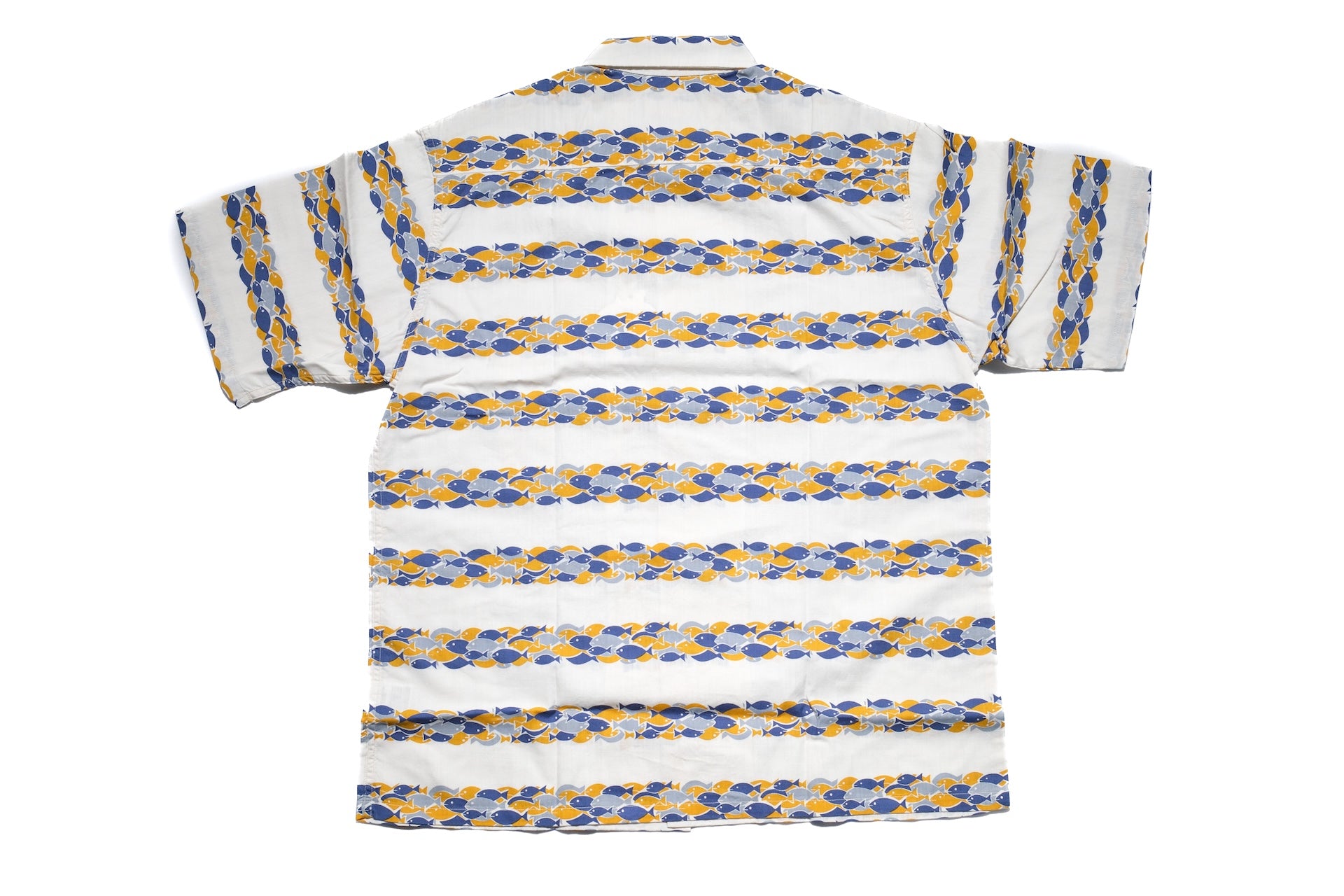 John Gluckow X Warehouse "School of Fish" S/S Print Hawaii Shirt (Ivory)