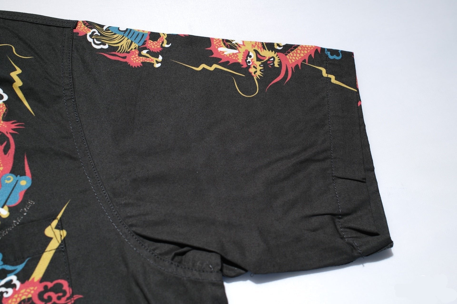 Samurai "Flying Dragon" S/S Aloha Shirt (Black)