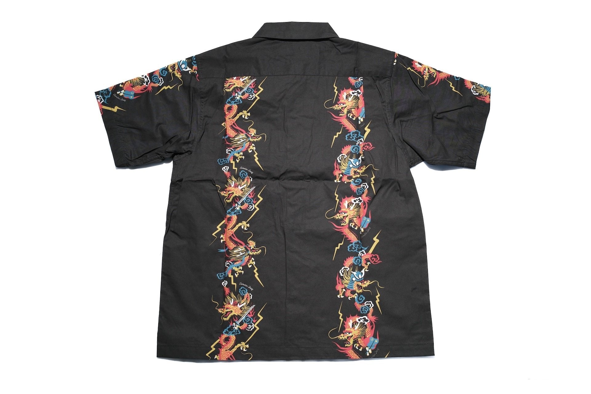 Samurai "Flying Dragon" S/S Aloha Shirt (Black)