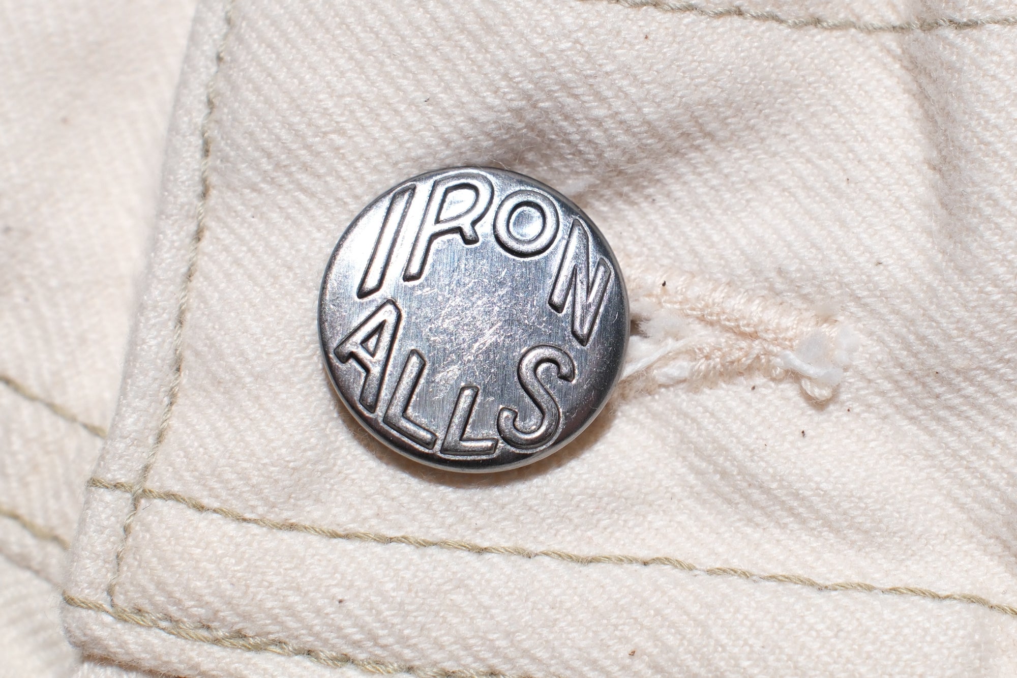 Freewheelers 11oz Lot. 102 "Ironalls" Cotton Drill Overalls (Raw White)