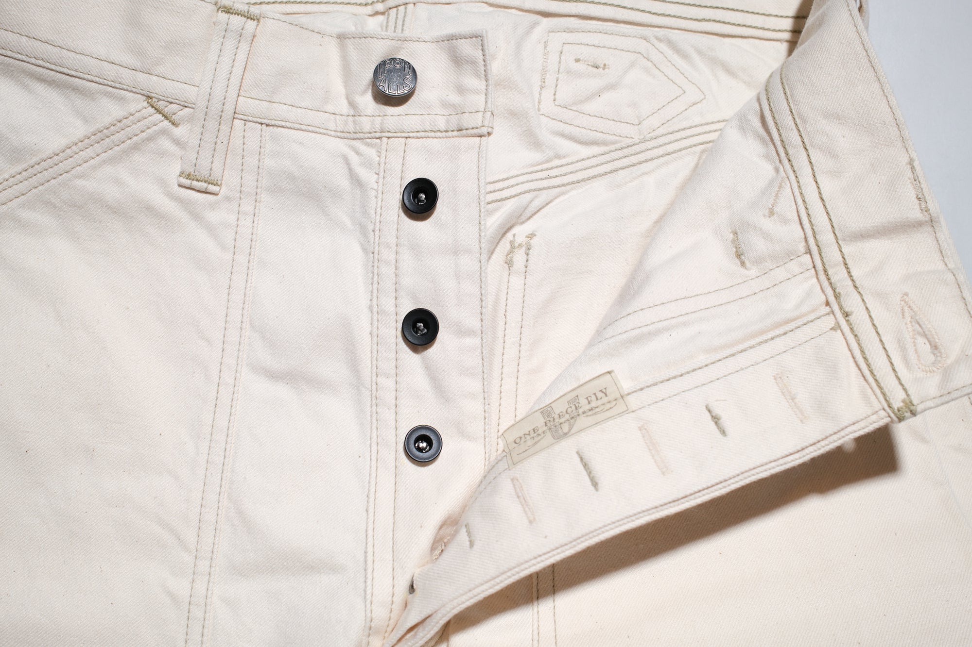 Freewheelers 11oz Lot. 102 "Ironalls" Cotton Drill Overalls (Raw White)