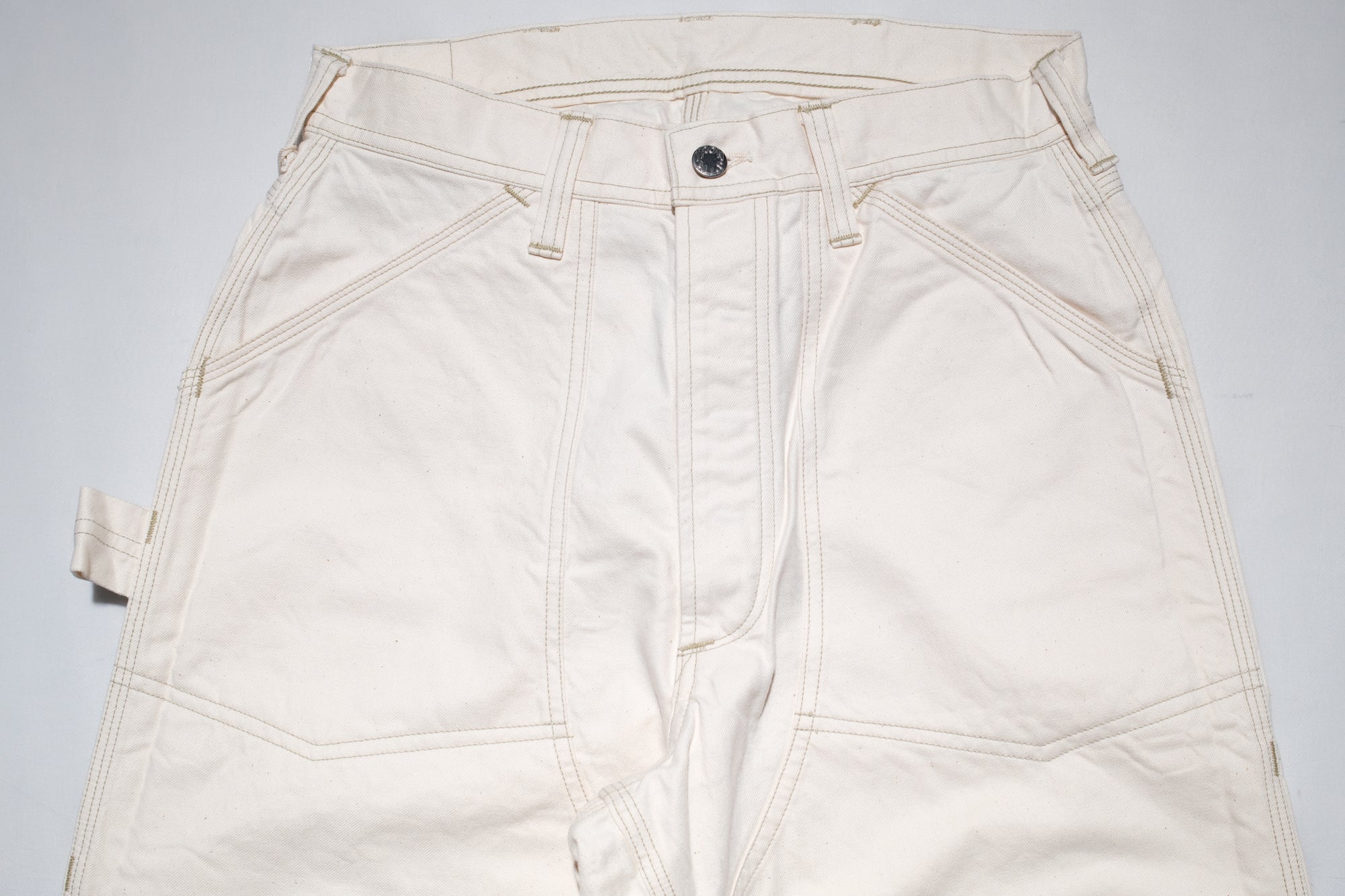 Freewheelers 11oz Lot. 102 "Ironalls" Cotton Drill Overalls (Raw White)