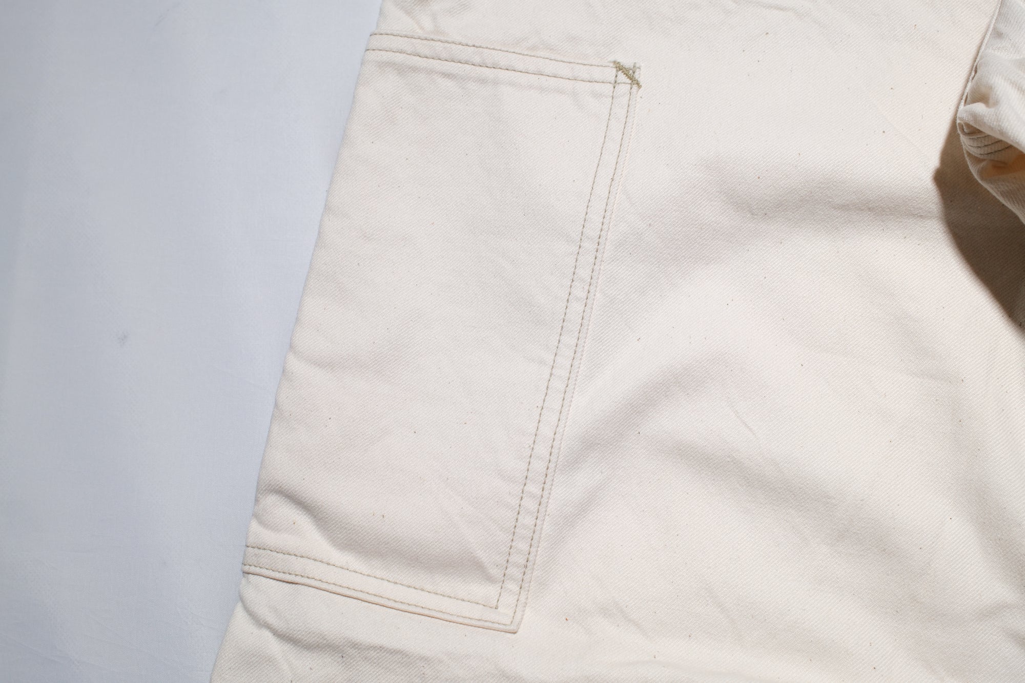 Freewheelers 11oz Lot. 102 "Ironalls" Cotton Drill Overalls (Raw White)