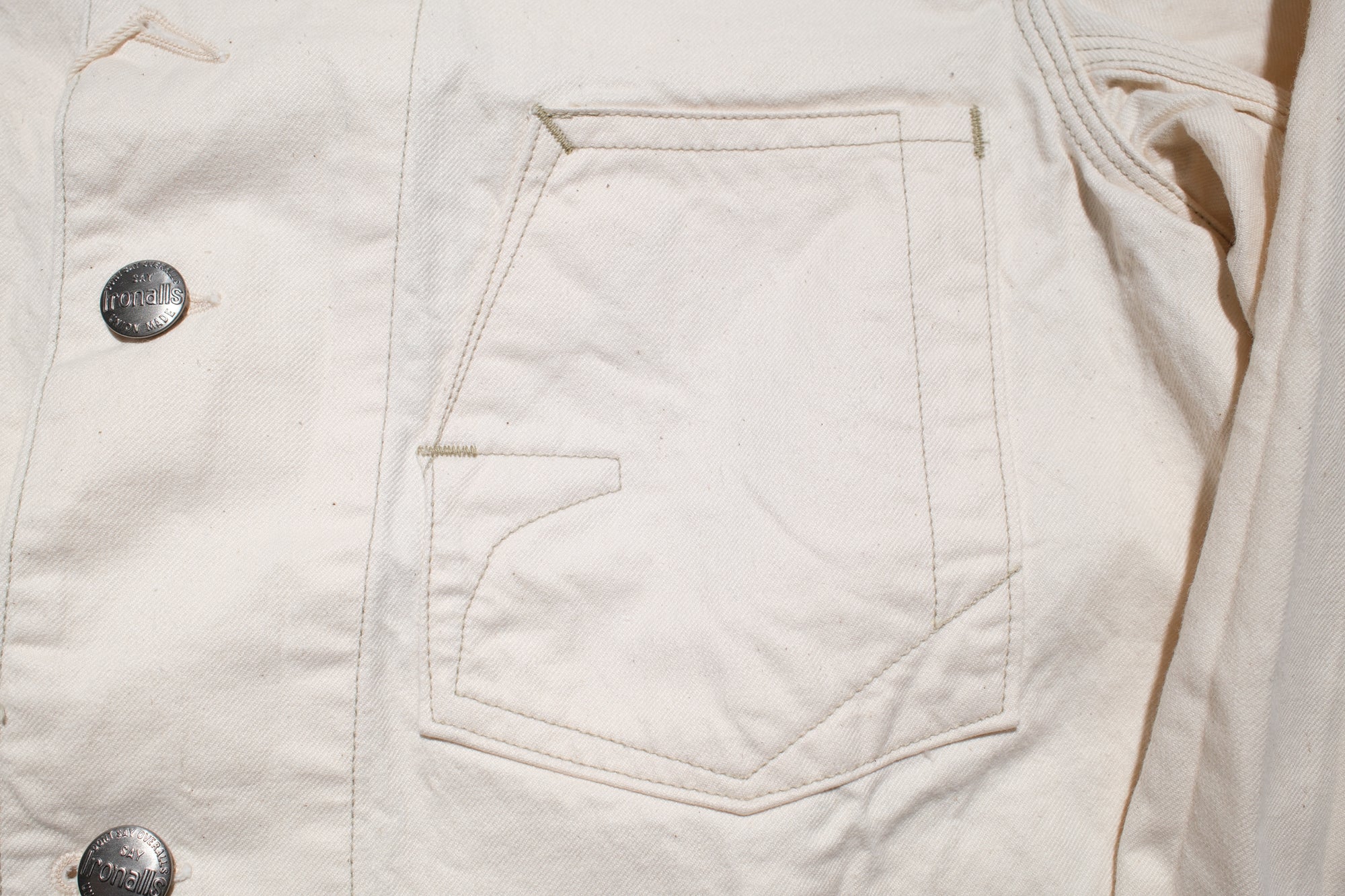 Freewheelers 11oz Lot. 100 "Ironalls" Cotton Drill Jacket (Raw White)