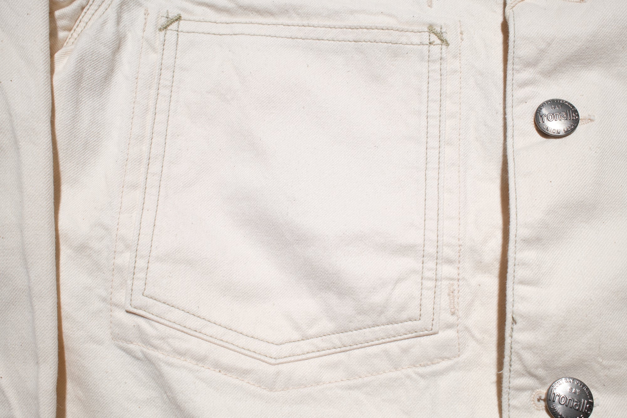 Freewheelers 11oz Lot. 100 "Ironalls" Cotton Drill Jacket (Raw White)