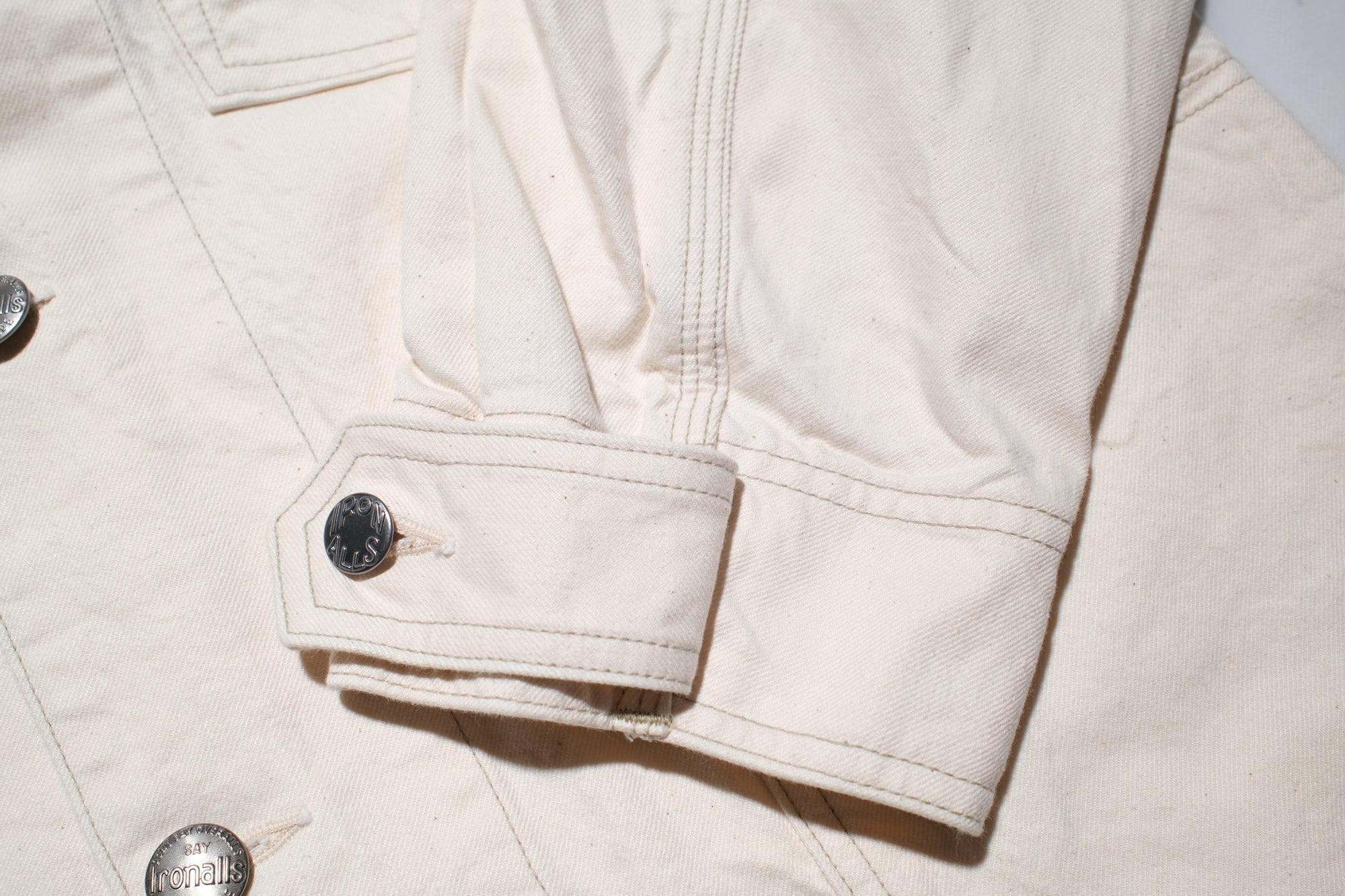 Freewheelers 11oz Lot. 100 "Ironalls" Cotton Drill Jacket (Raw White)