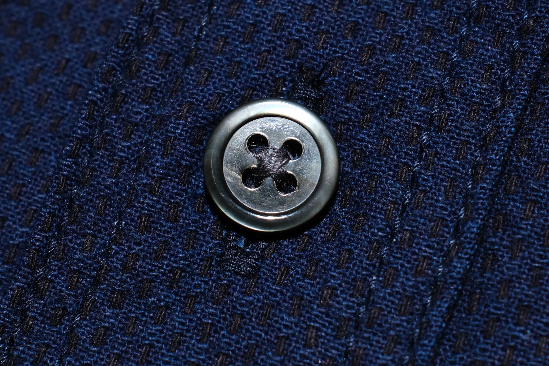 MOMOTARO JEANS 8oz Indigo Dyed “Classic Sashiko” CPO Shirt