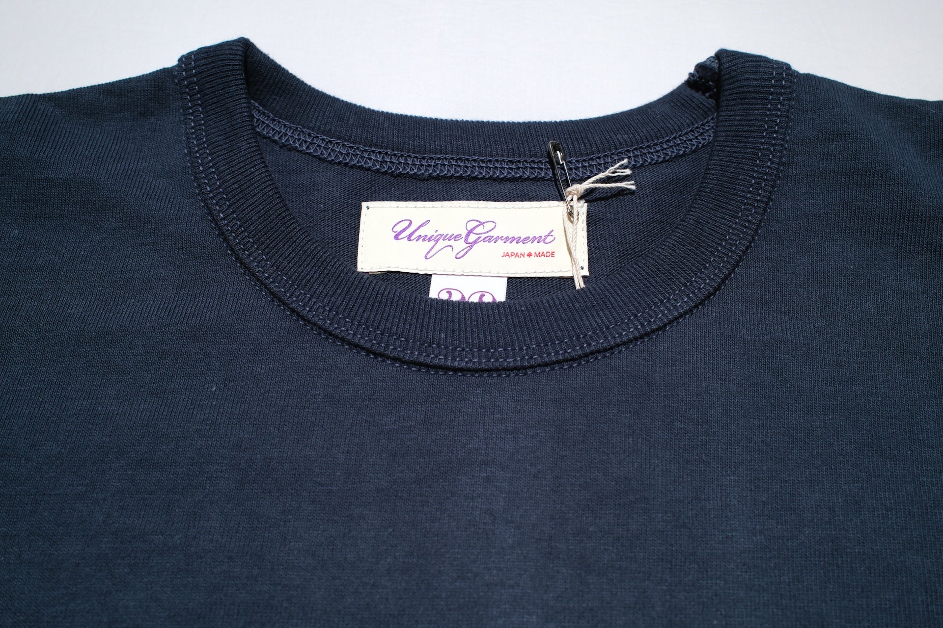 Unique Garment 8oz ‘Drill’ Loopwheeled Tee (Midnight Navy)