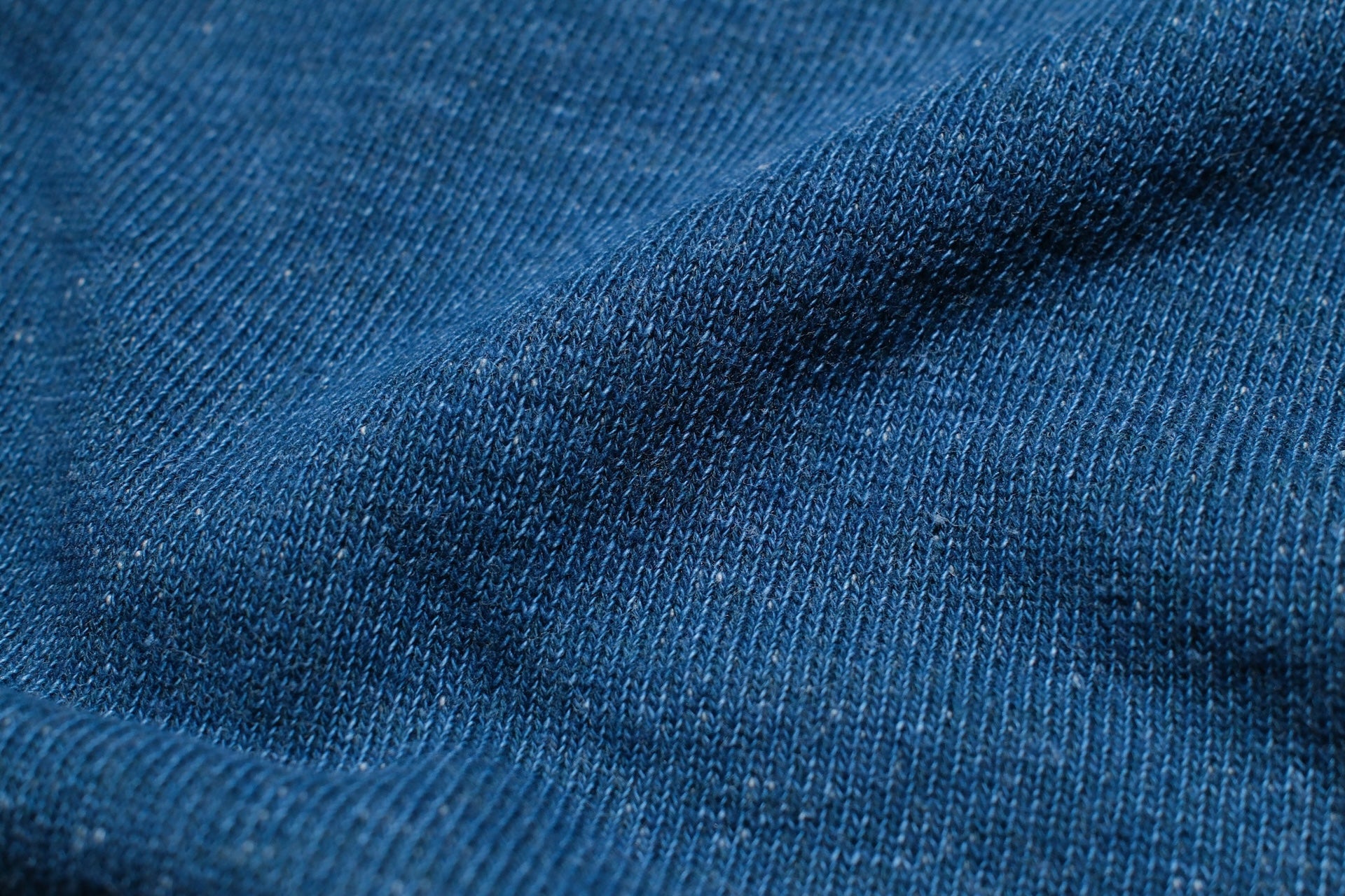 Pure Blue Japan "Slub Yarn" Raglan Sweatshirt (Greencast Indigo)