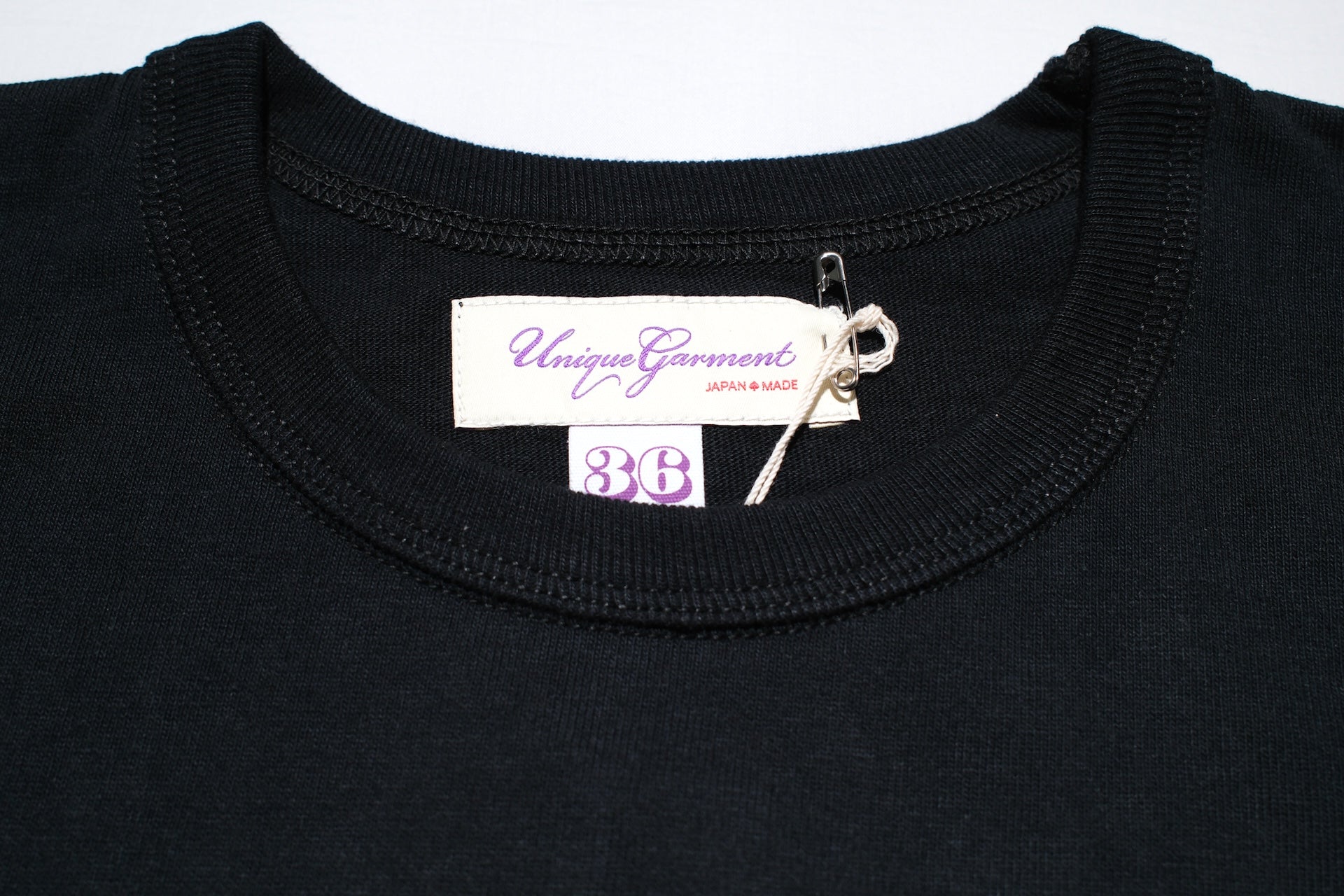 Unique Garment 8oz ‘Drill’ Loopwheeled Tee (Dawn Black)