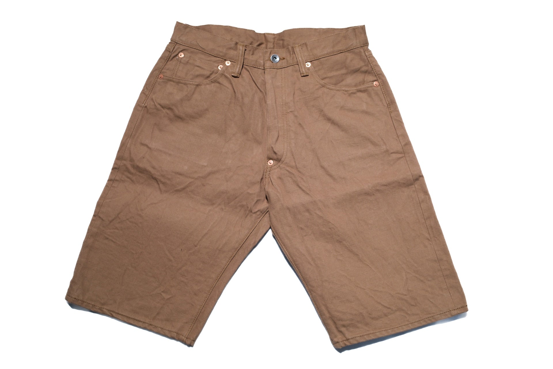 Samurai 15oz Selvage Duck Canvas Shorts (Khaki)