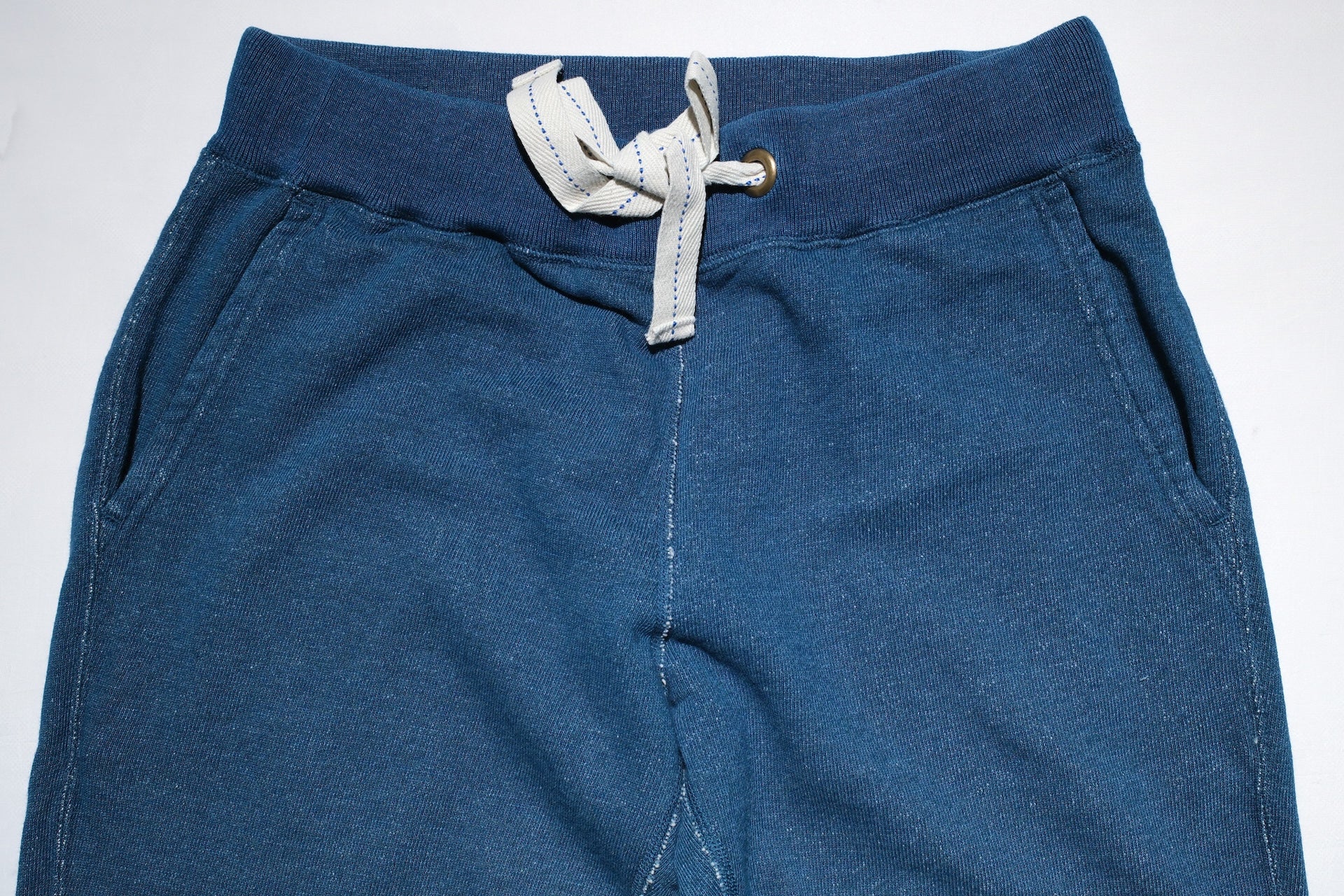 Pure Blue Japan "Slub Yarn" Sweatpants (Greencast Indigo)