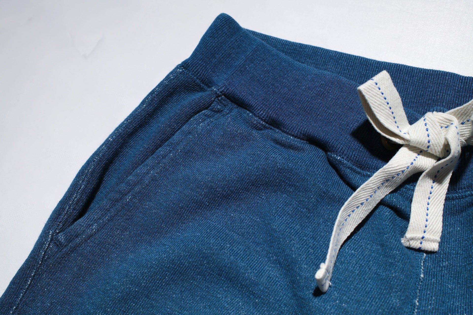 Pure Blue Japan "Slub Yarn" Sweatpants (Greencast Indigo)