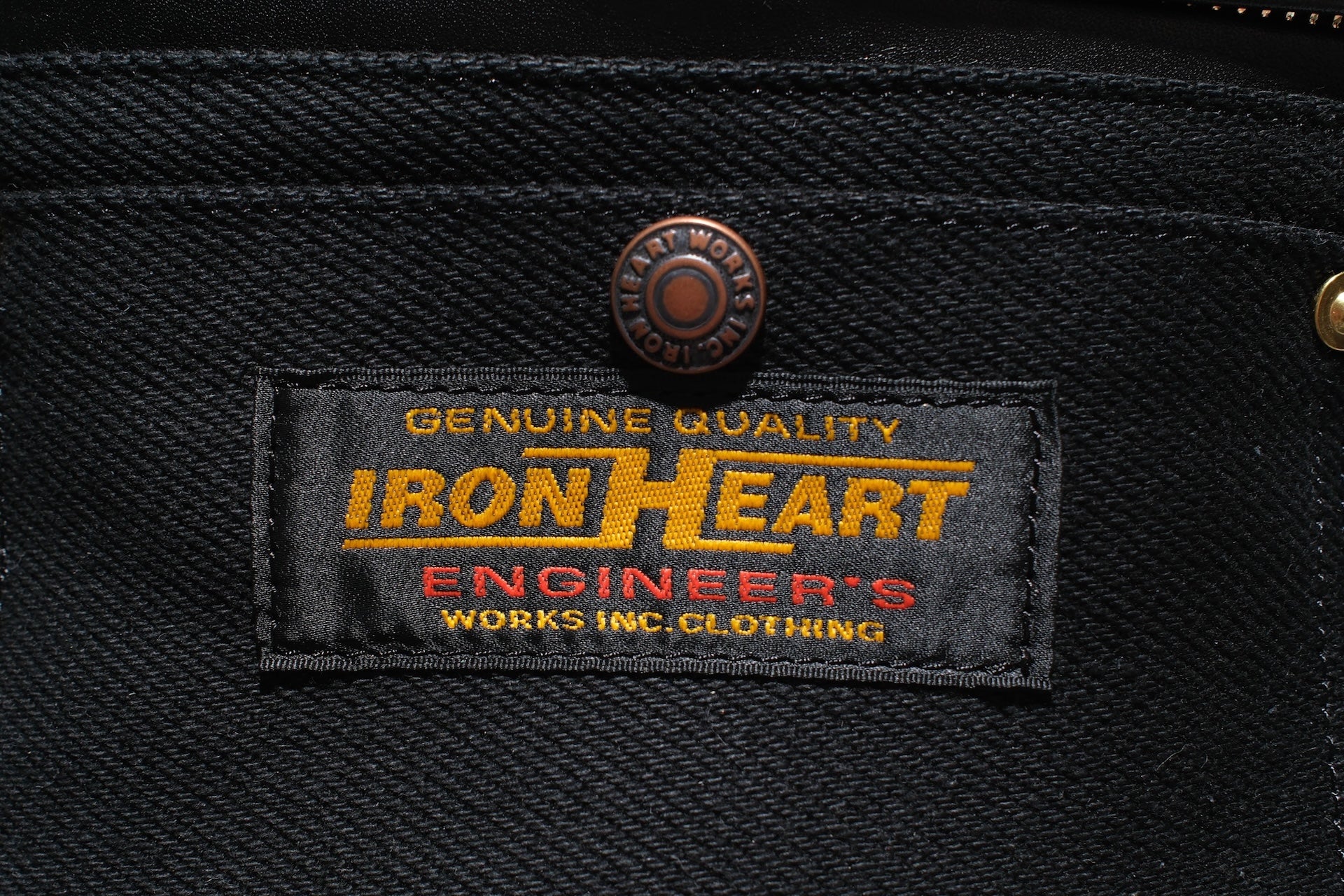 Iron Heart 21oz "Superblack" Denim Waist Bag