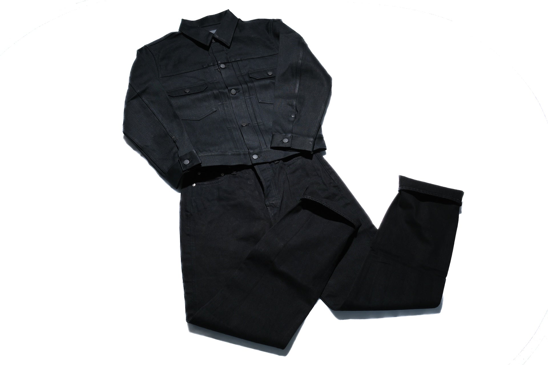 MOMOTARO JEANS 14.7oz "Solid Black" Modified Type 2 Denim Jacket