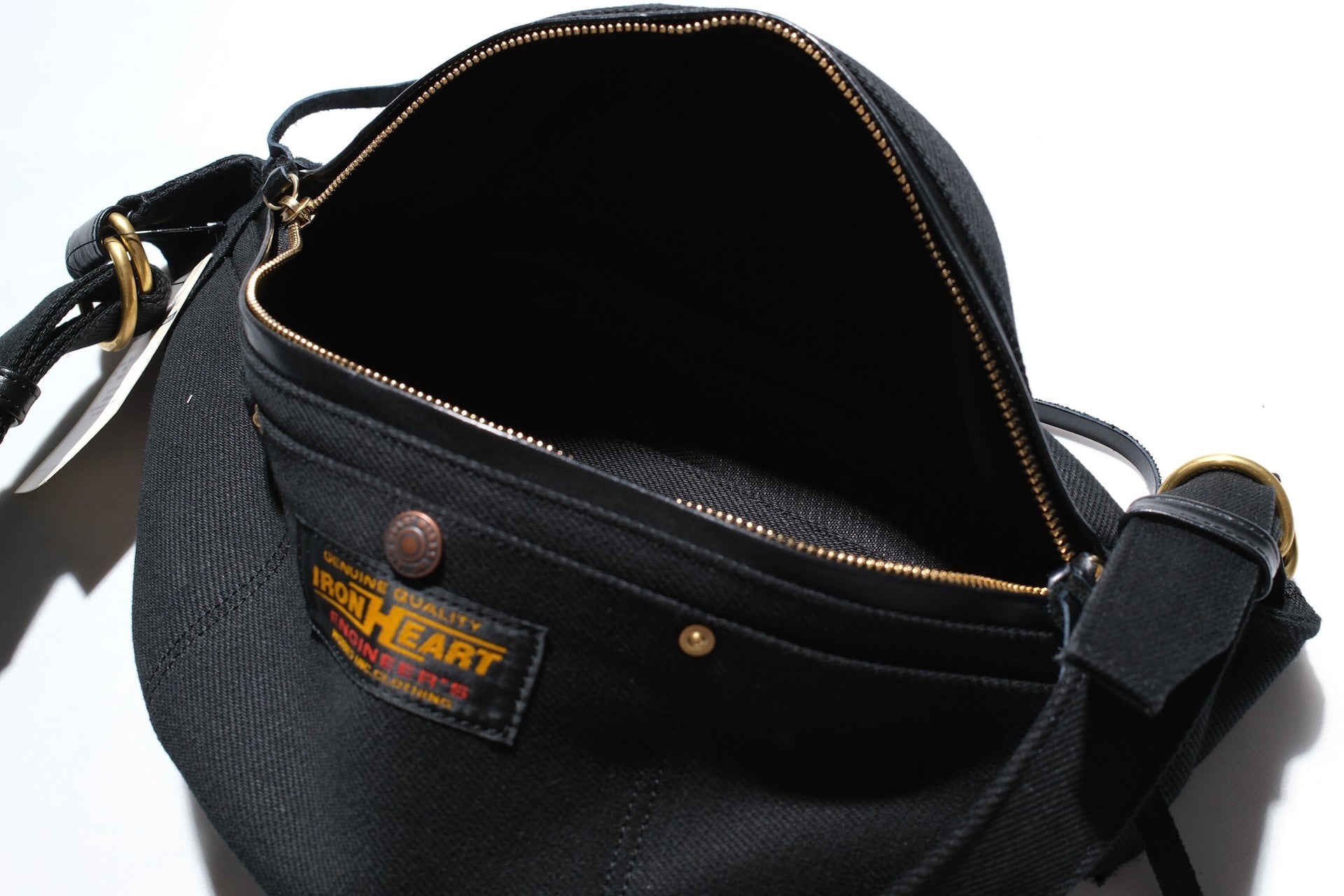 Iron Heart 21oz "Superblack" Denim Waist Bag