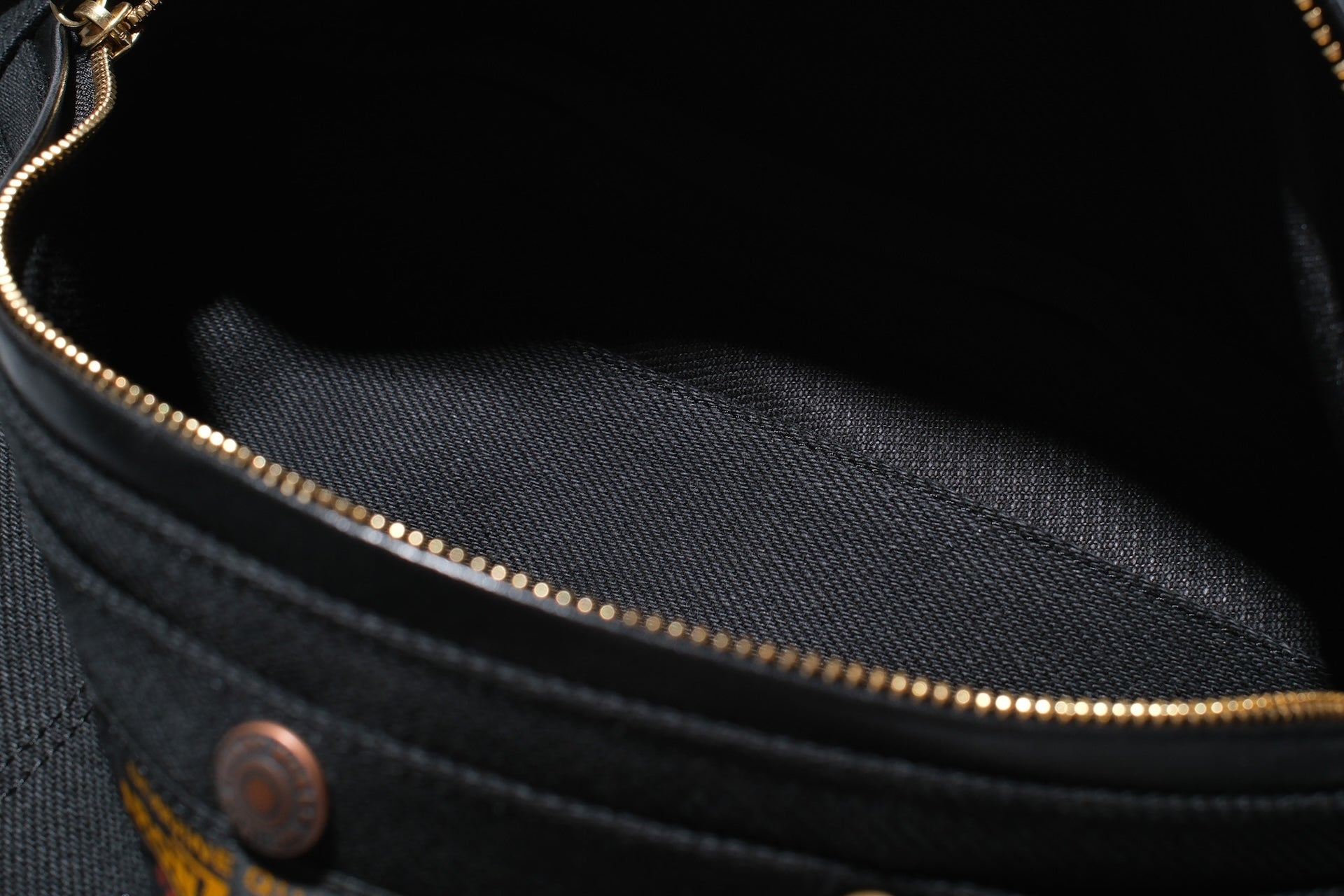 Iron Heart 21oz "Superblack" Denim Waist Bag