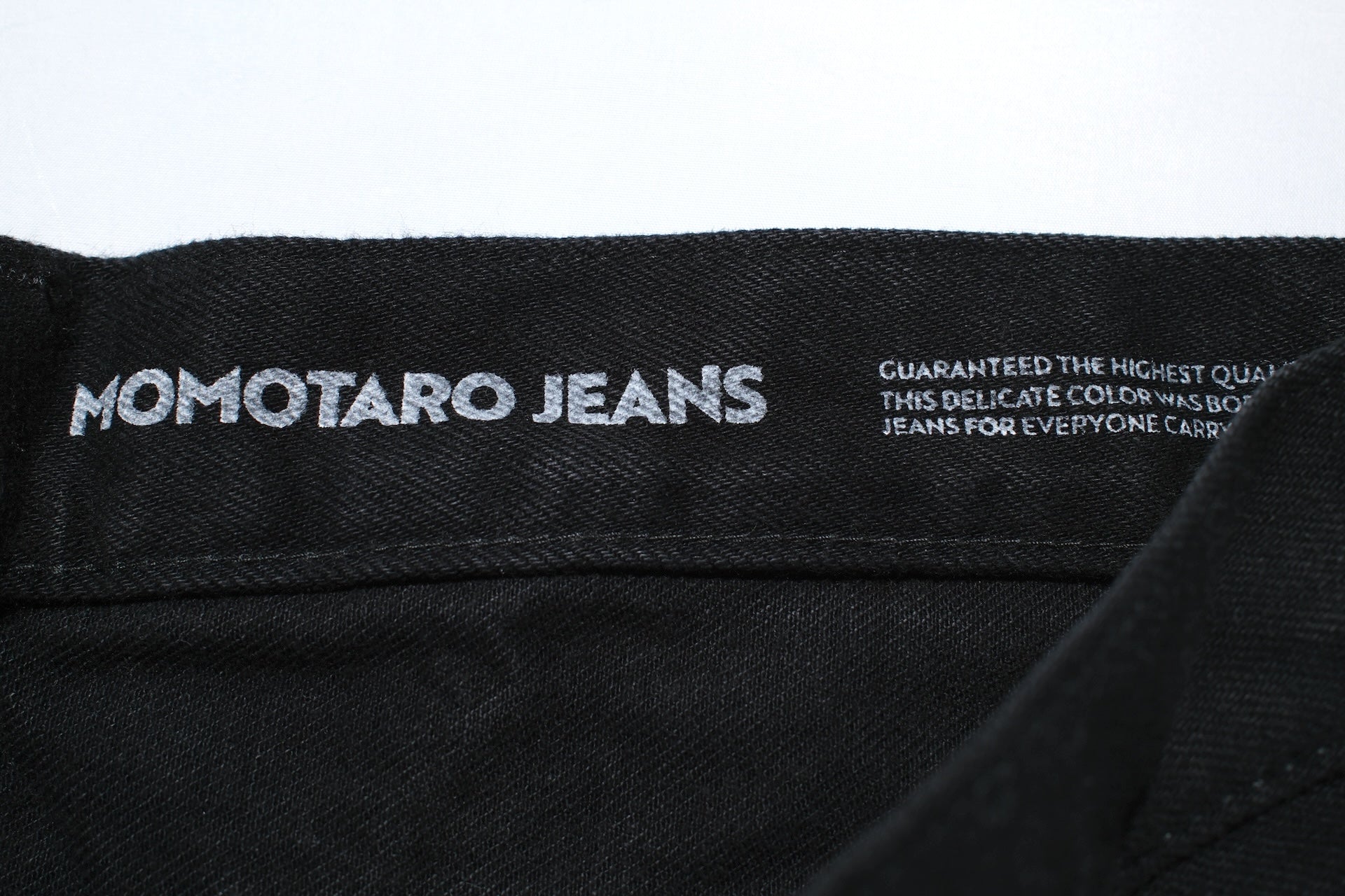 MOMOTARO JEANS 15oz “Kyoto Montskuki” Ultimate-Black Denim (Classic Straight fit)