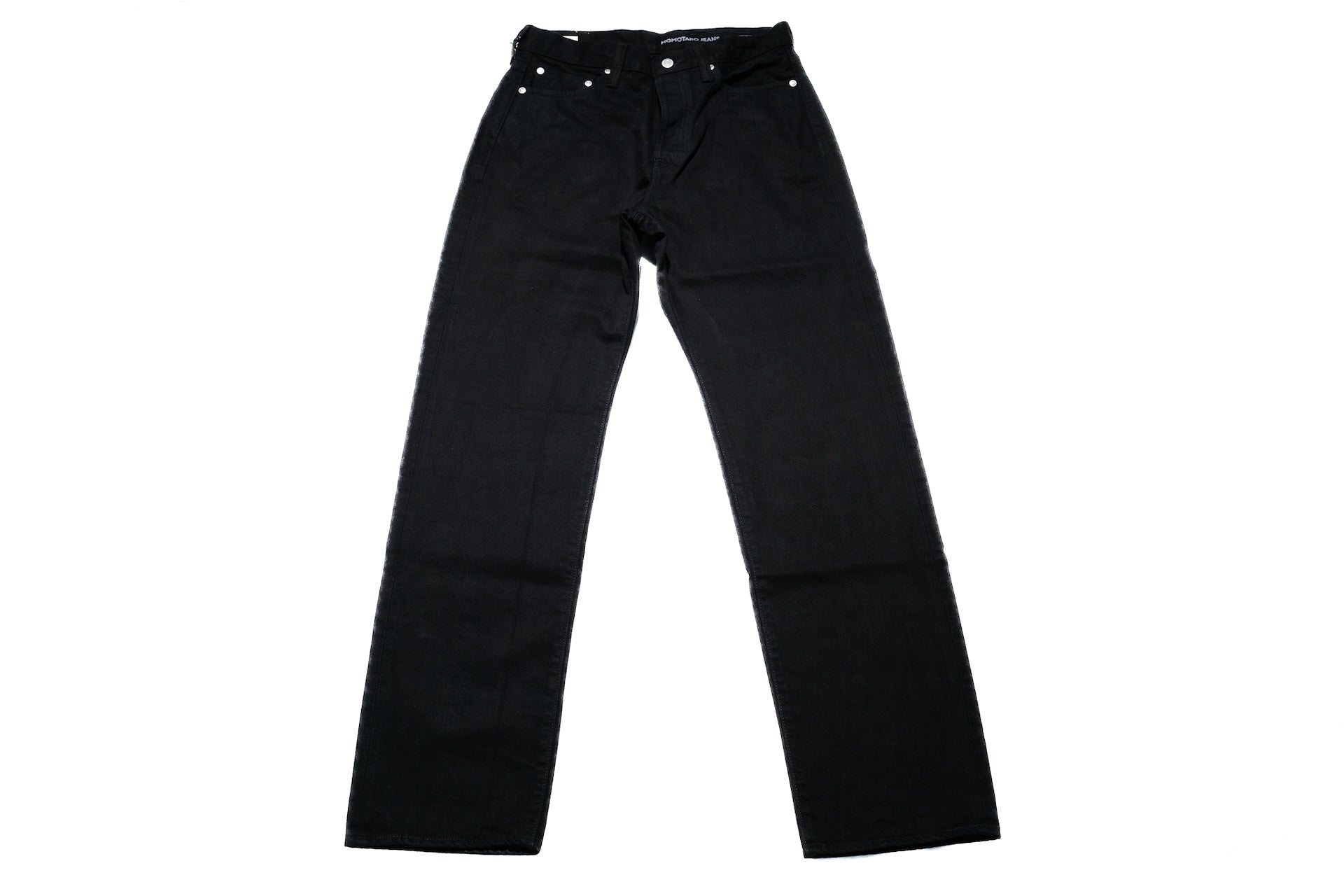 MOMOTARO JEANS 15oz “Kyoto Montskuki” Ultimate-Black Denim (Classic Straight fit)