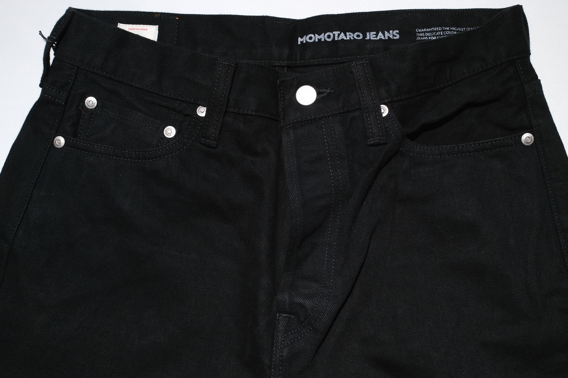 MOMOTARO JEANS 15oz “Kyoto Montskuki” Ultimate-Black Denim (Classic Straight fit)
