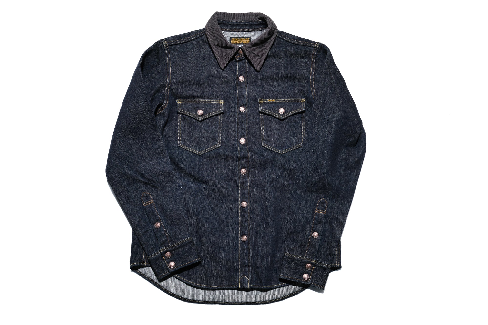 Iron Heart 16oz Indigo Dyed Selvage Denim CPO Jacketed Shirt