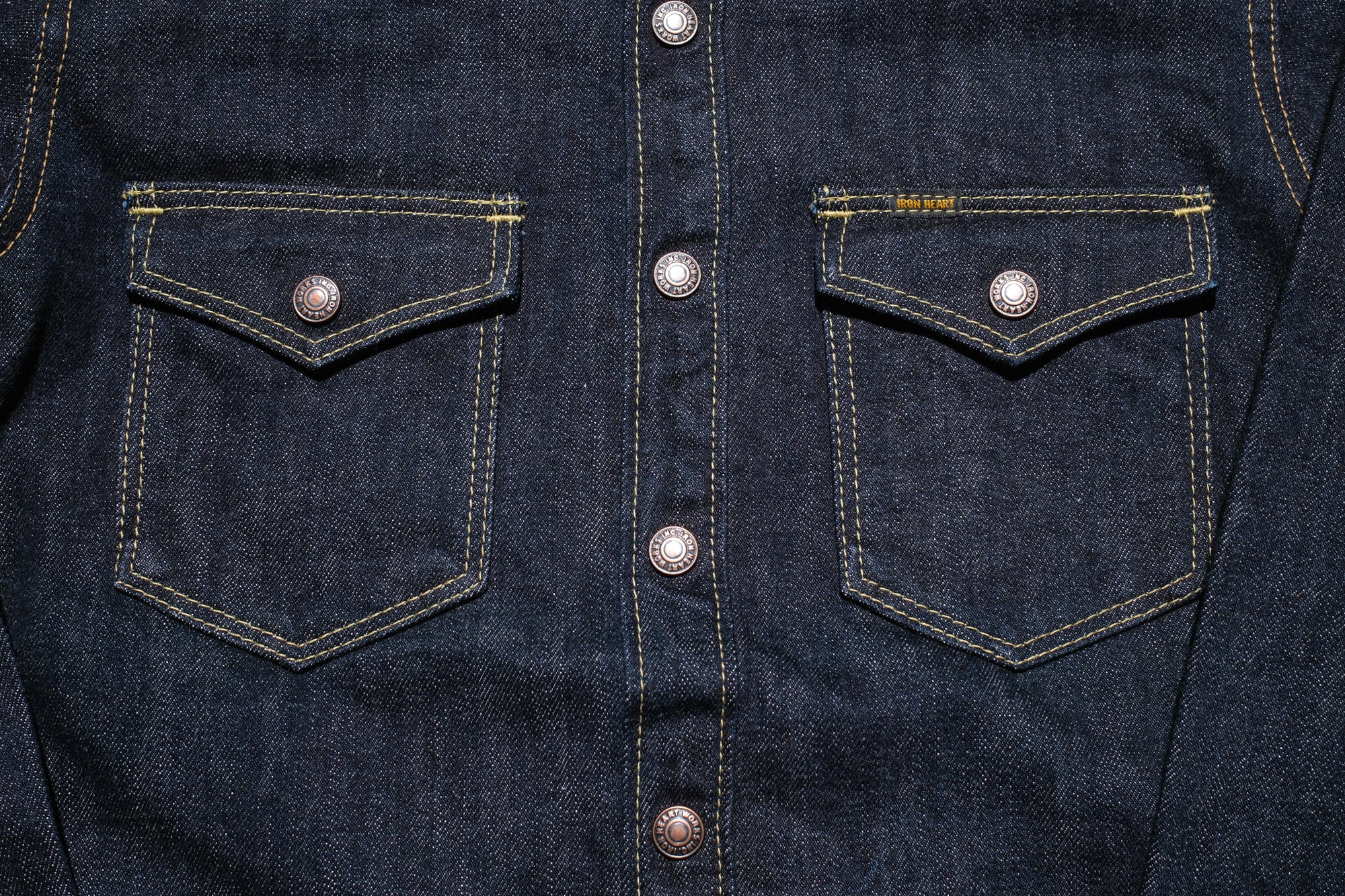 Iron Heart 16oz Indigo Dyed Selvage Denim CPO Jacketed Shirt