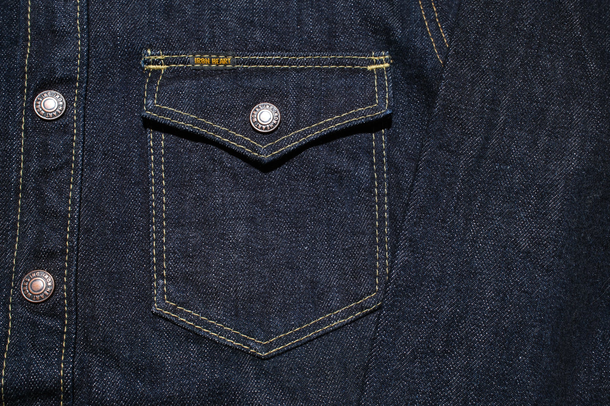 Iron Heart 16oz Indigo Dyed Selvage Denim CPO Jacketed Shirt