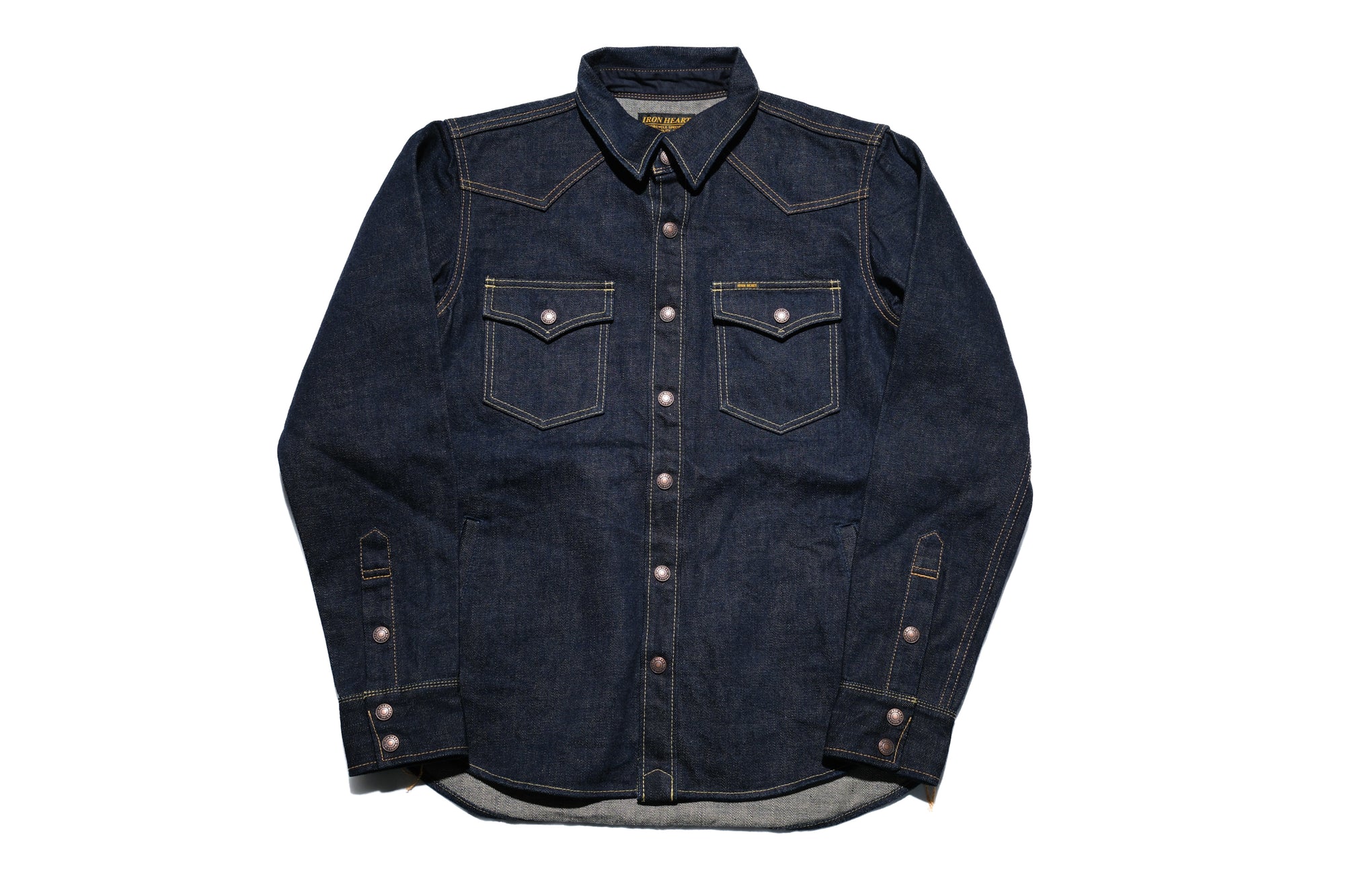 Iron Heart 18oz Indigo Dyed Selvage Denim CPO Jacketed Shirt