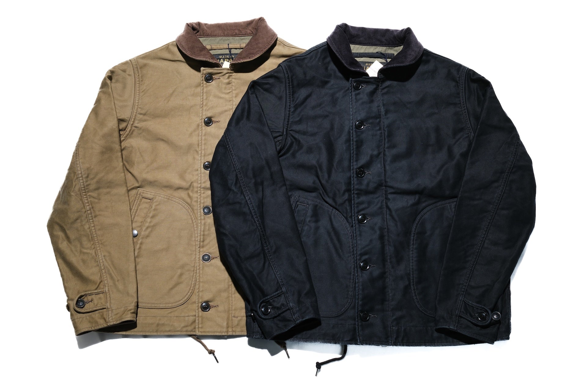 Iron Heart 12oz Whipcord "Multi-Season" N-1 Deck Jacket (Black)