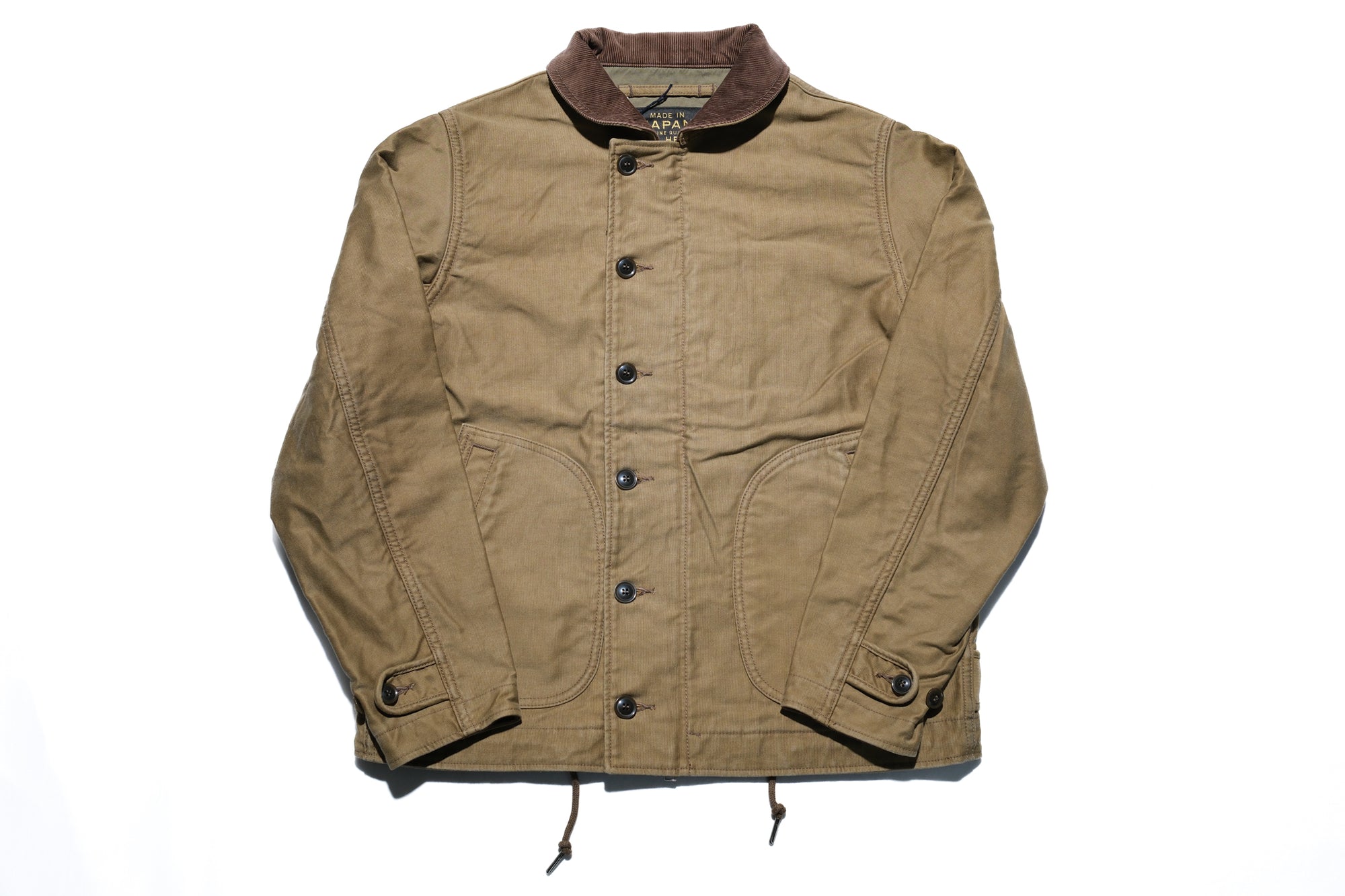 Iron Heart 12oz Whipcord "Multi-Season" N-1 Deck Jacket (Khaki)