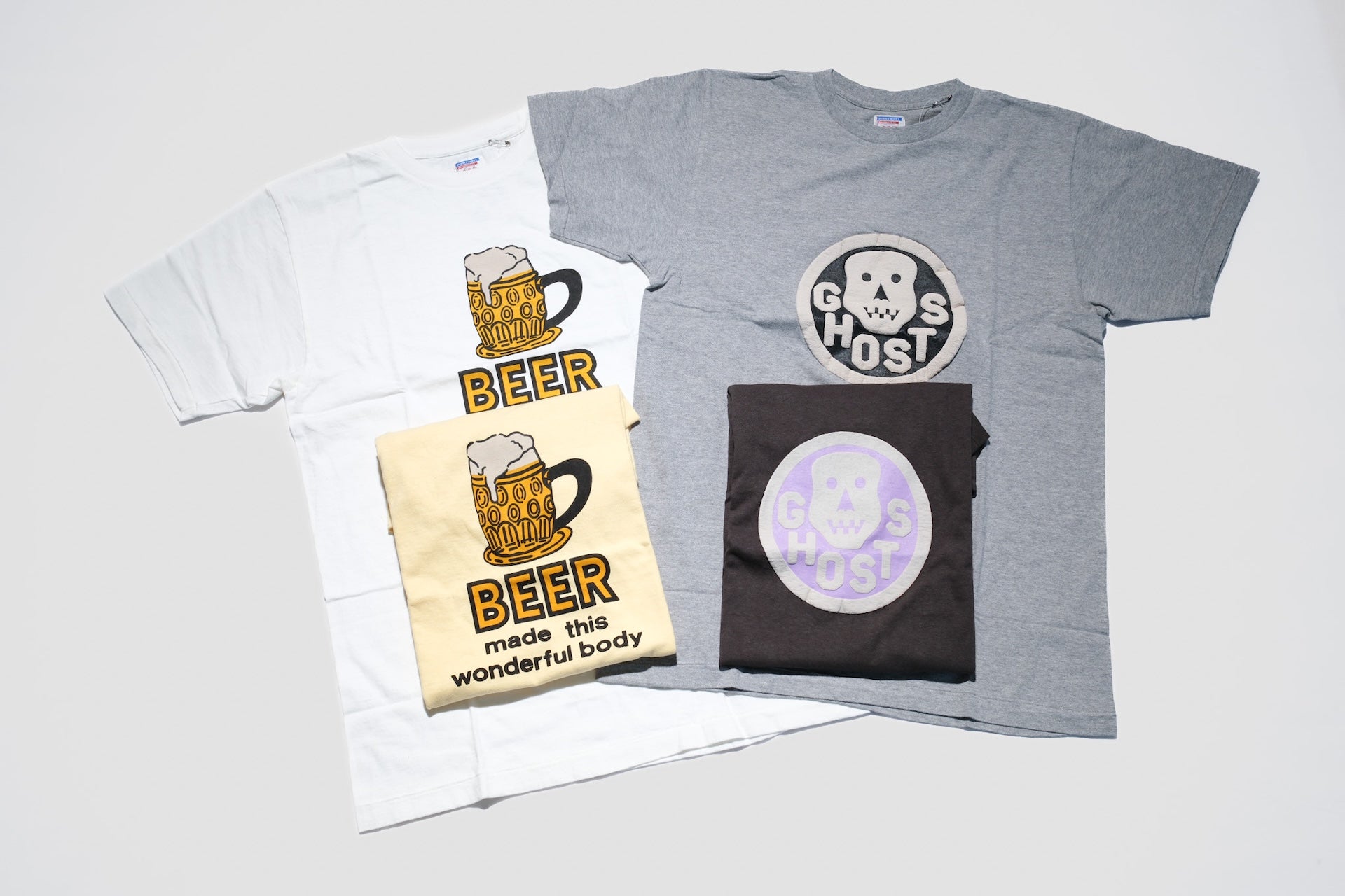 Dubble Works 5.5oz "Beer" Loopwheeled Tee (Off White)