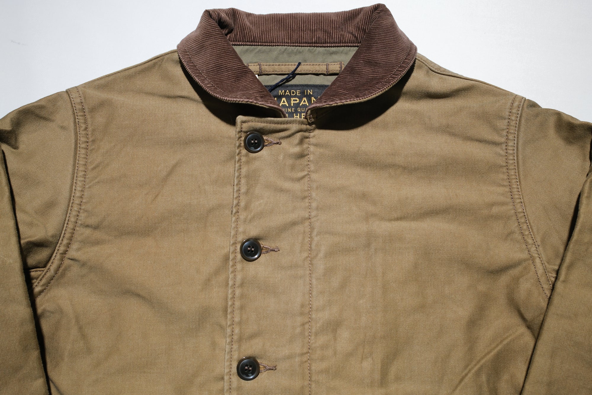Iron Heart 12oz Whipcord "Multi-Season" N-1 Deck Jacket (Khaki)