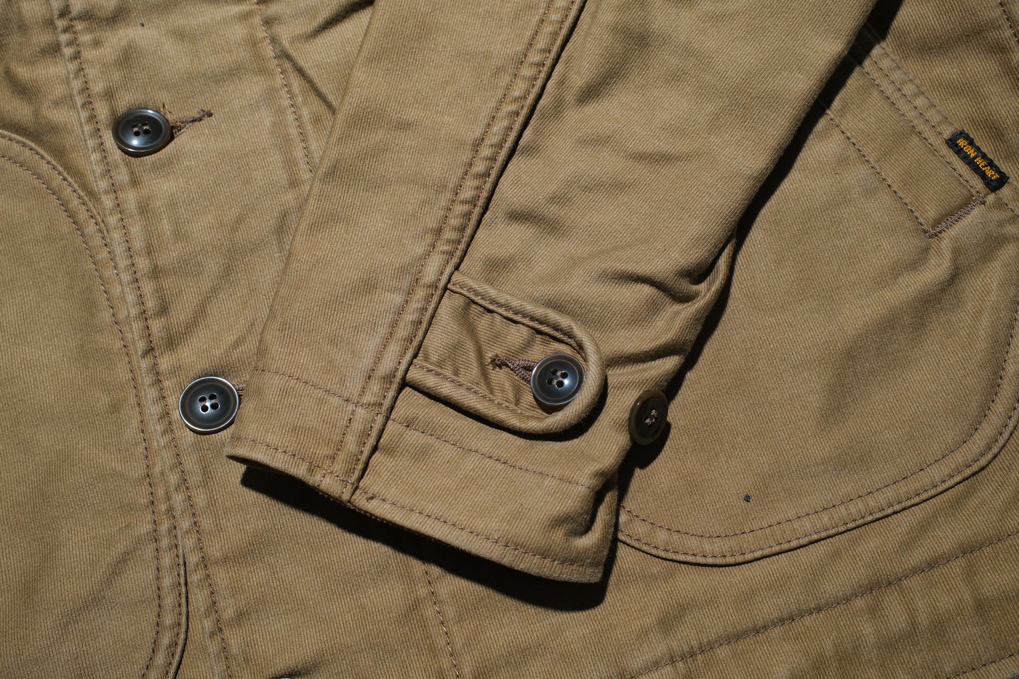 Iron Heart 12oz Whipcord "Multi-Season" N-1 Deck Jacket (Khaki)