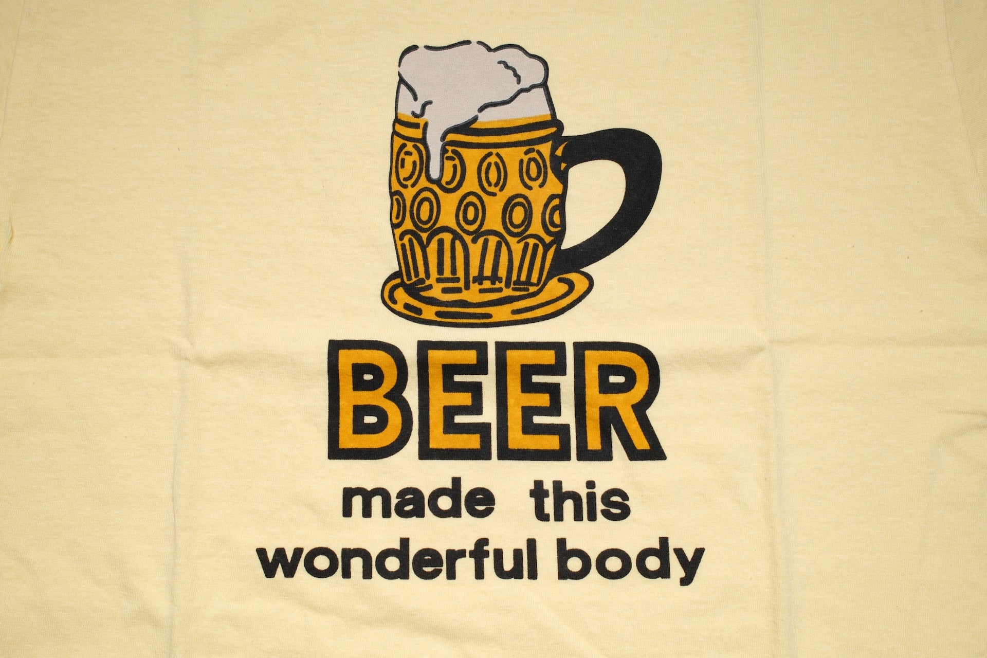 Dubble Works 5.5oz "Beer" Loopwheeled Tee (Pale Yellow)