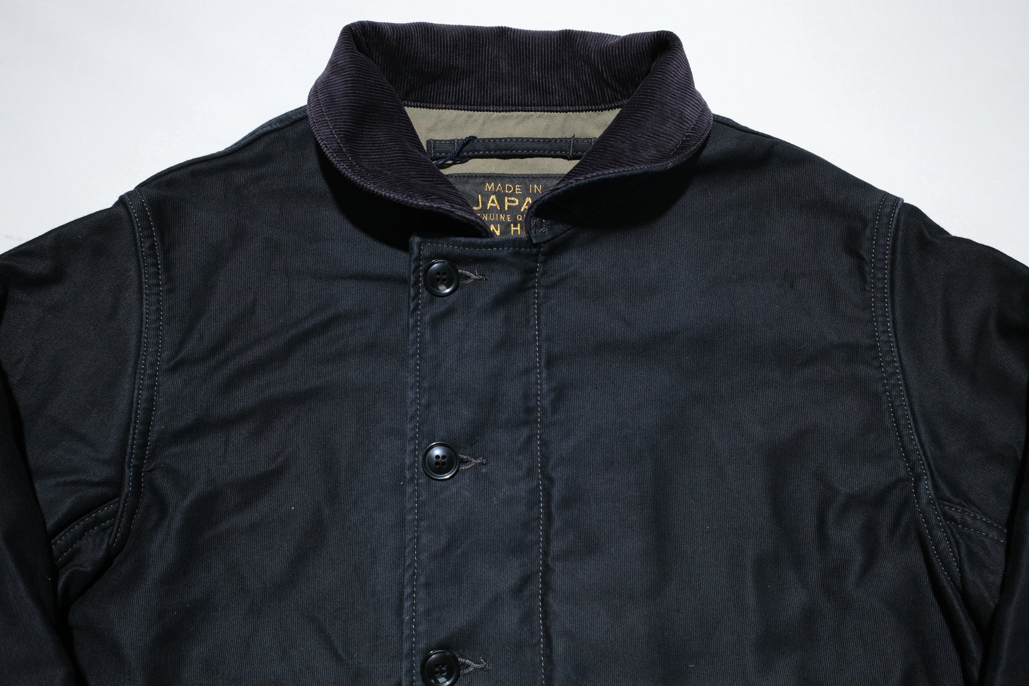 Iron Heart 12oz Whipcord "Multi-Season" N-1 Deck Jacket (Black)