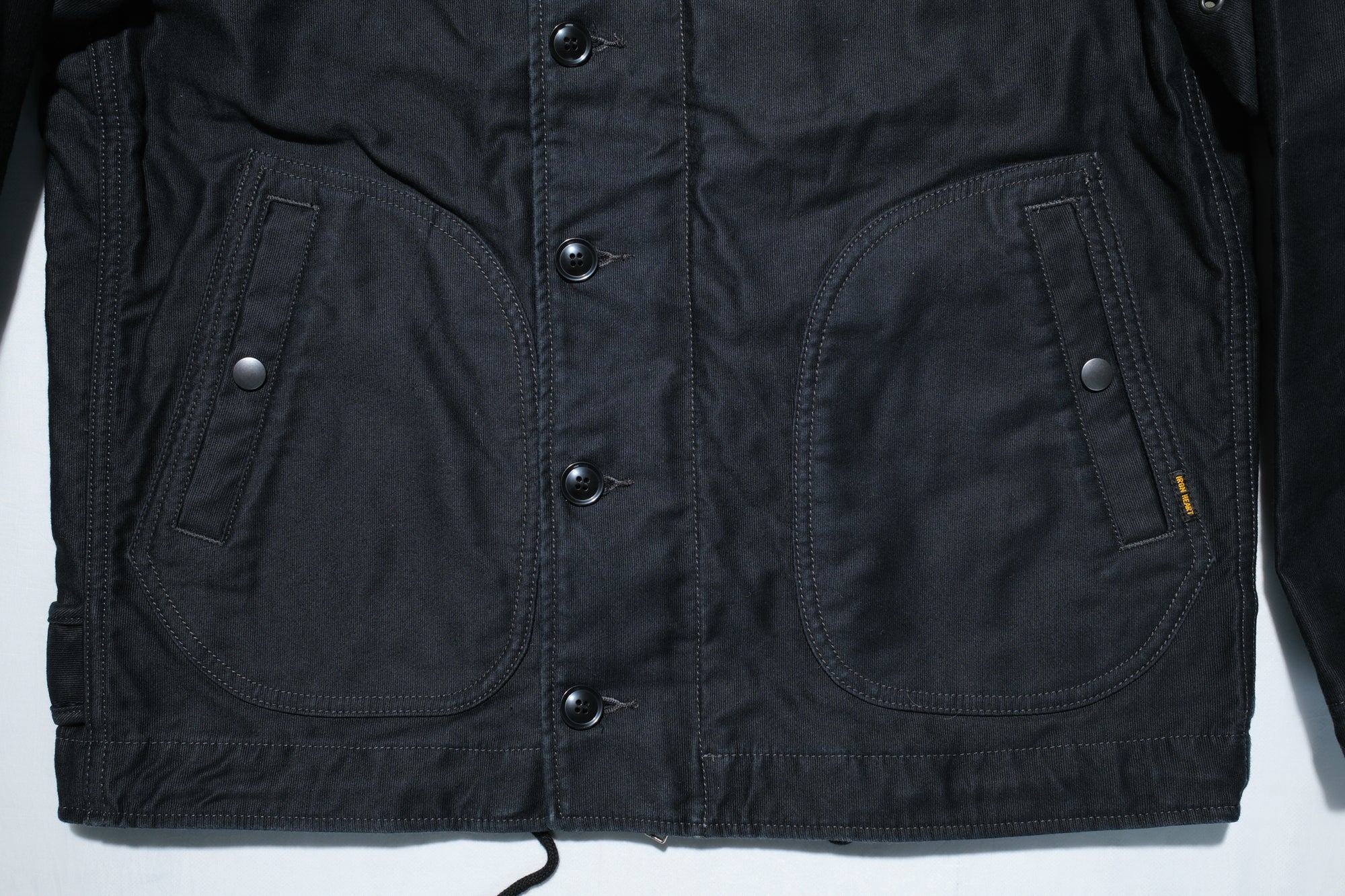 Iron Heart 12oz Whipcord "Multi-Season" N-1 Deck Jacket (Black)