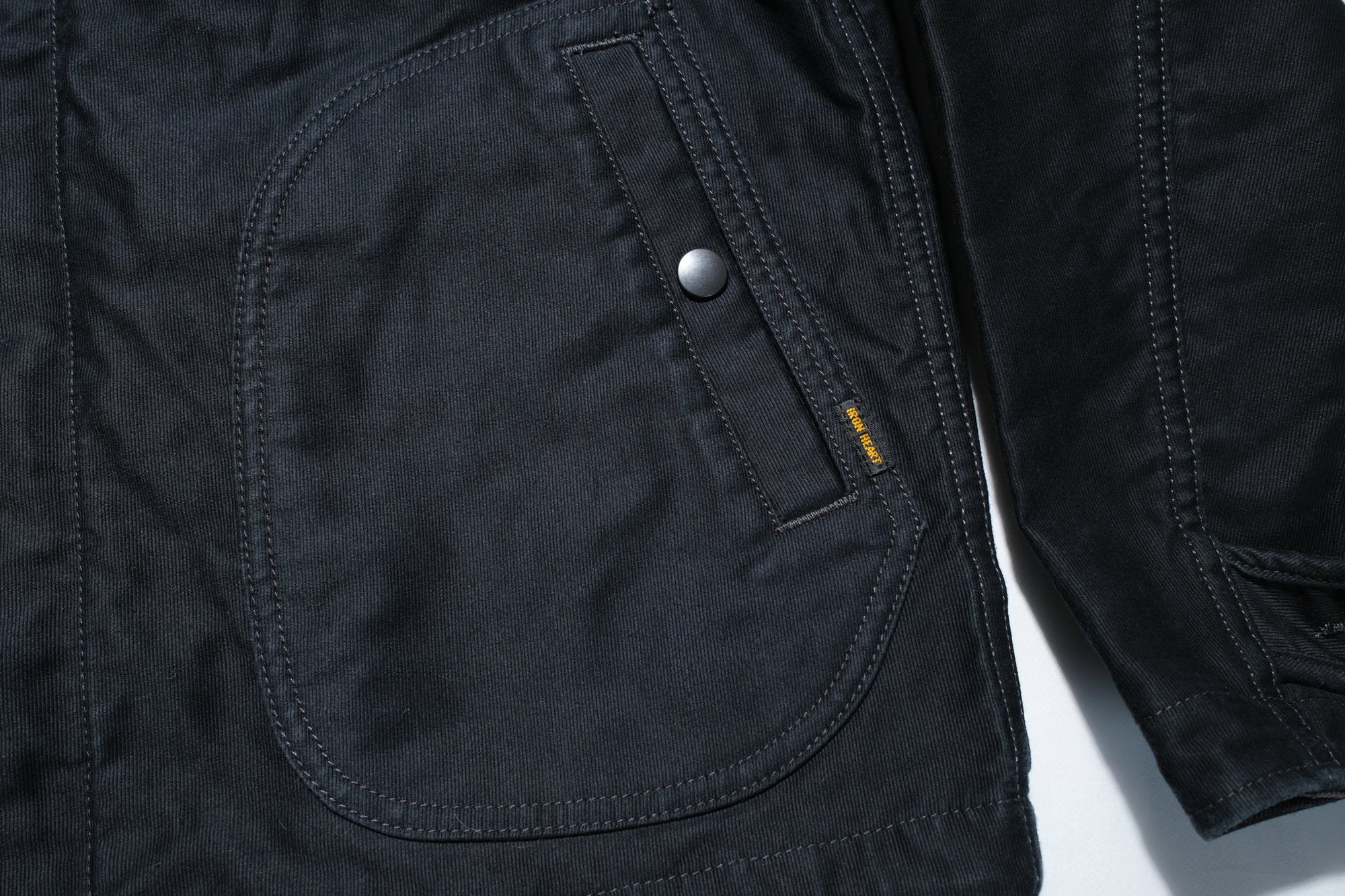 Iron Heart 12oz Whipcord "Multi-Season" N-1 Deck Jacket (Black)