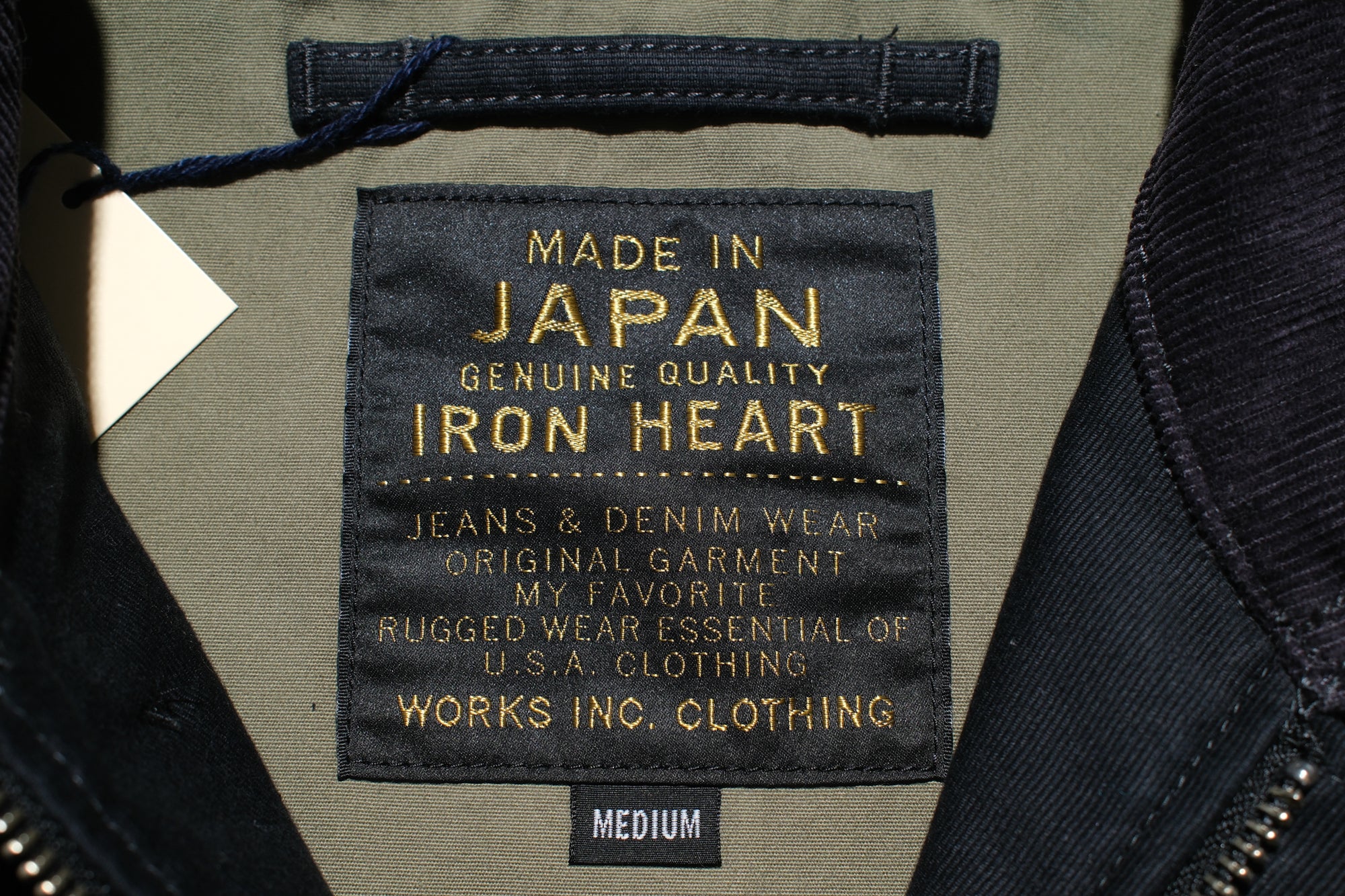 Iron Heart 12oz Whipcord "Multi-Season" N-1 Deck Jacket (Black)