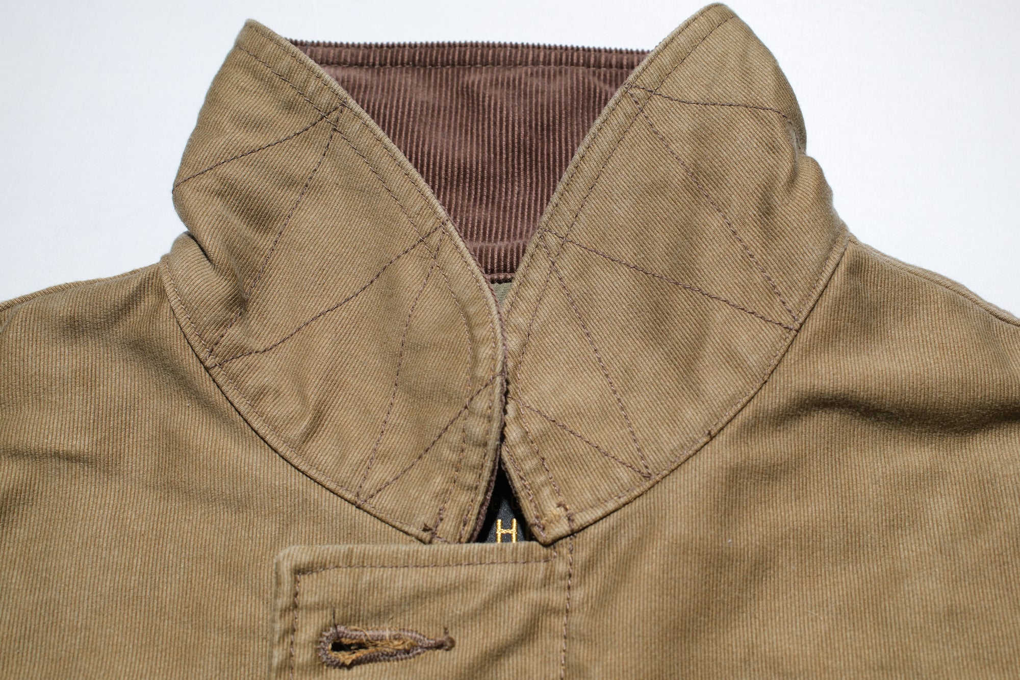 Iron Heart 12oz Whipcord "Multi-Season" N-1 Deck Jacket (Khaki)