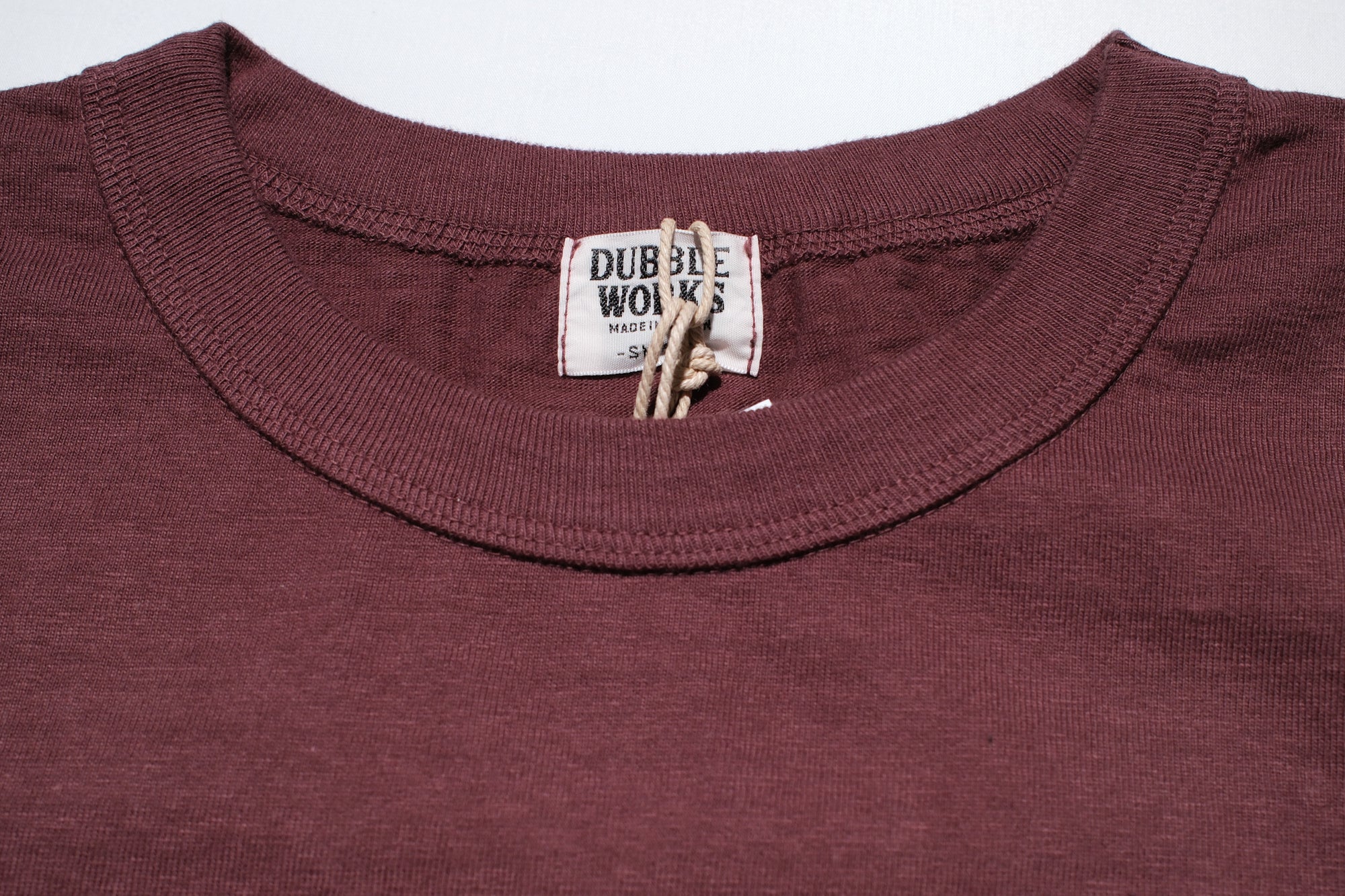 Dubble Works 7.7oz "Fallen Cotton" Loopwheeled Signature Tee (Burgundy)