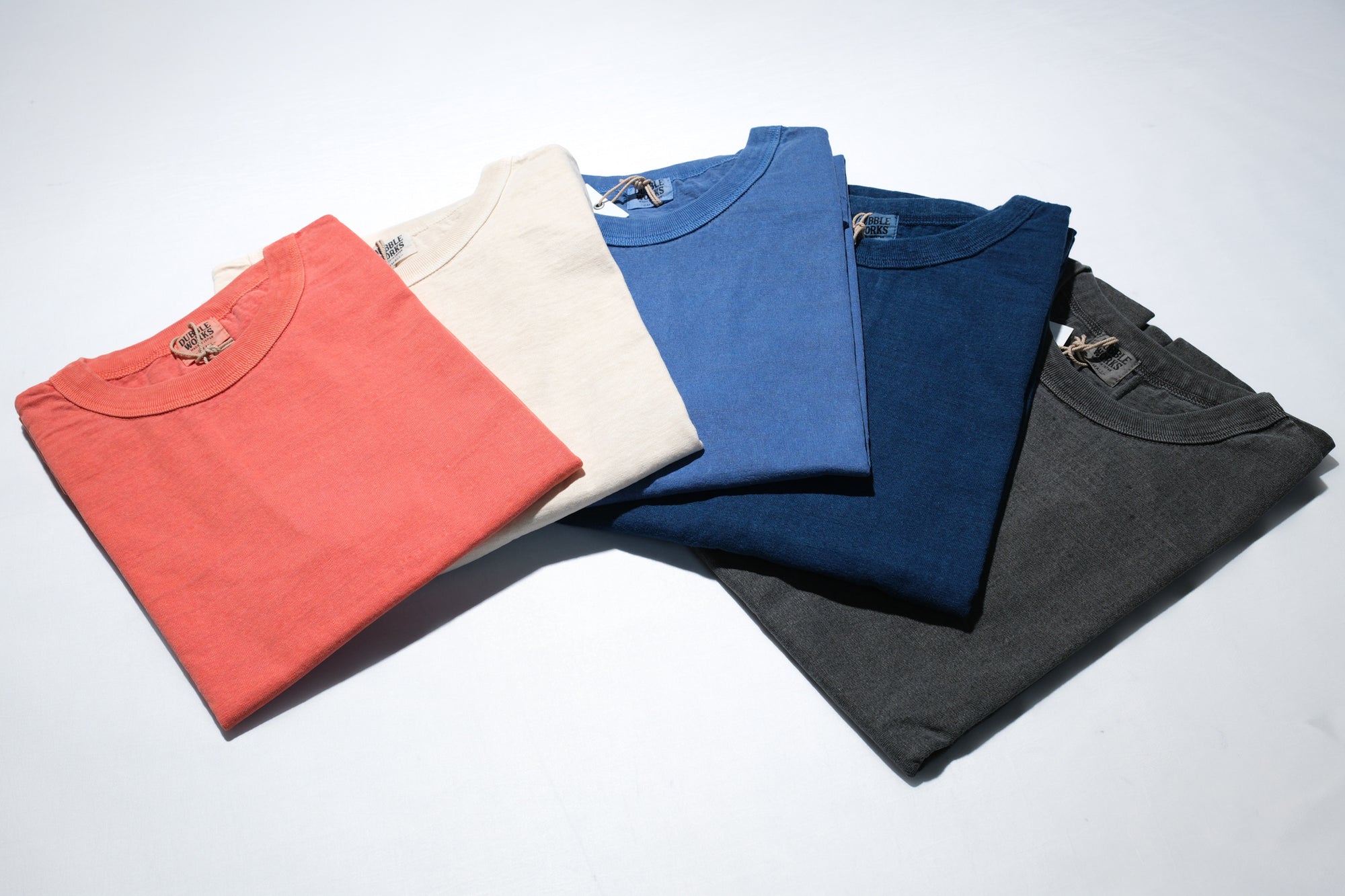 Dubble Works 7.7oz "Fallen Cotton" Loopwheeled Tee (Natural Indigo)