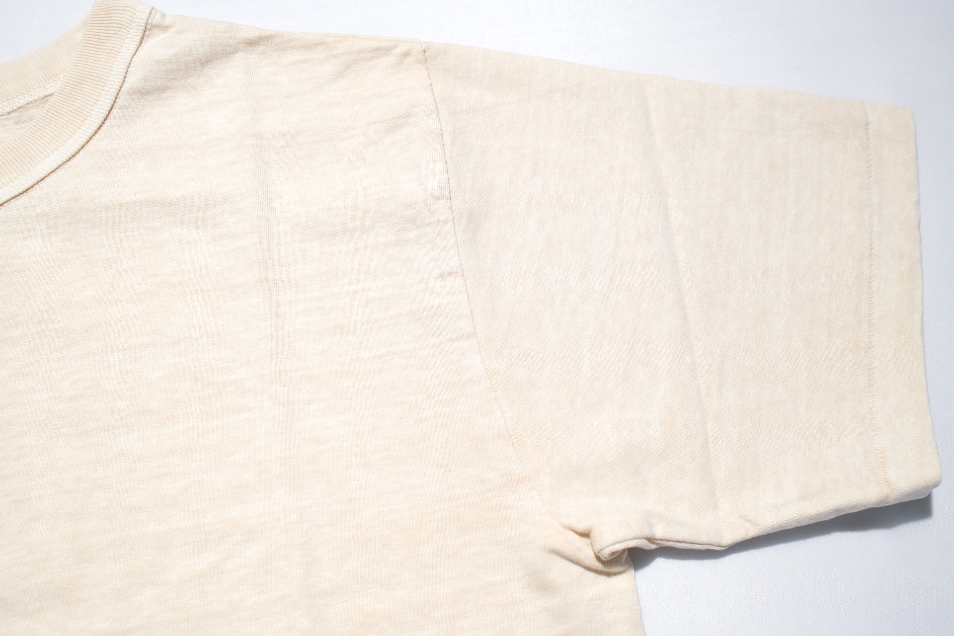 Dubble Works 7.7oz "Fallen Cotton" Loopwheeled Pigment-Dyed Tee (Cream)