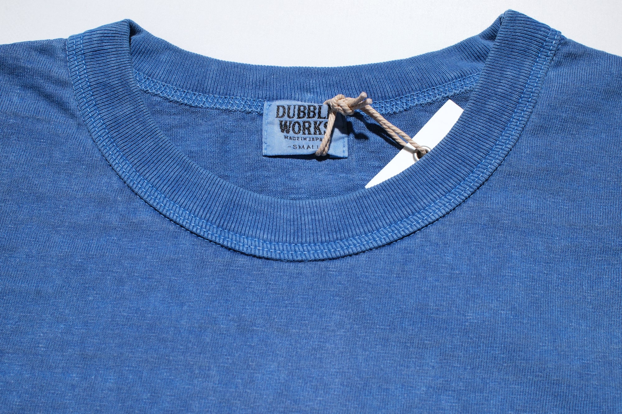 Dubble Works 7.7oz "Fallen Cotton" Loopwheeled Pigment-Dyed Tee (Light Indigo)