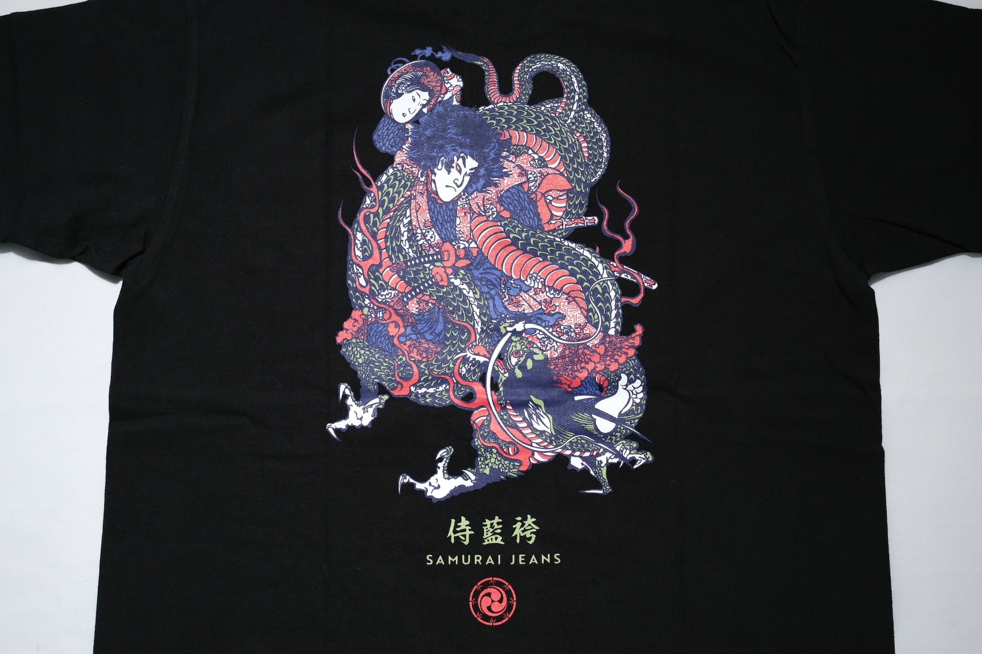 Samurai 8.5oz "Dragon Slayer Ryuou-Taro" Loopwheeled Tee (Black)