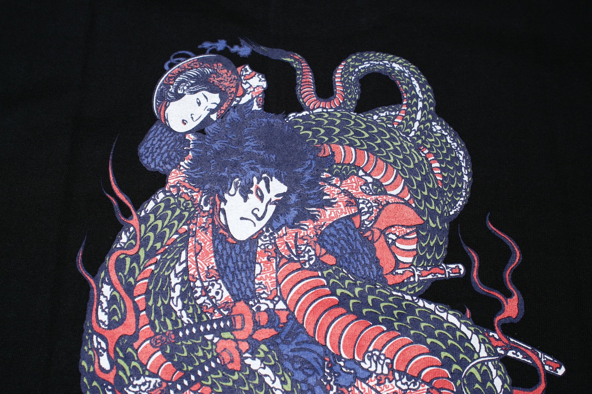 Samurai 8.5oz "Dragon Slayer Ryuou-Taro" Loopwheeled Tee (Black)